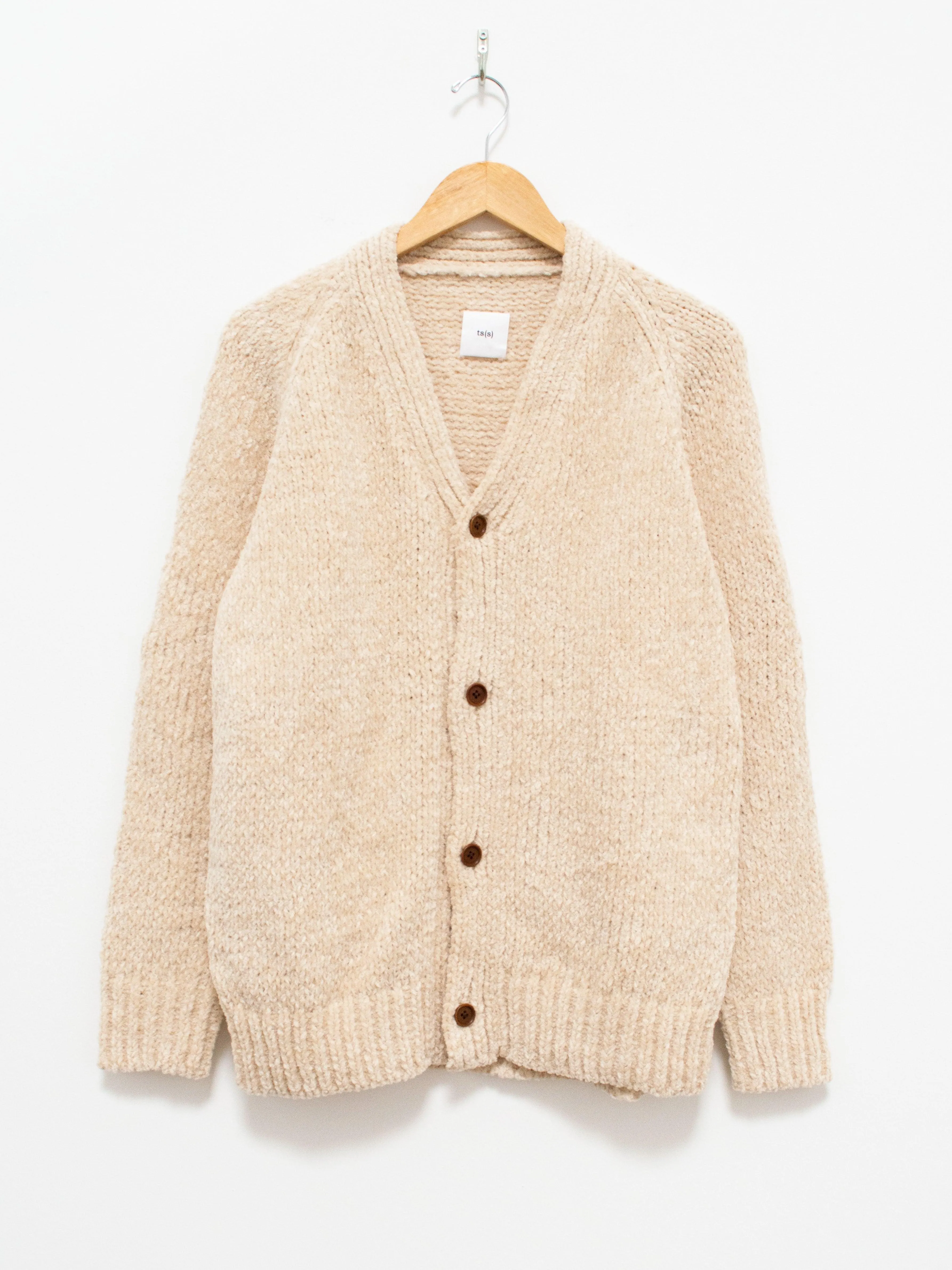 Hand Dyed Cotton Mole Yarn Cardigan - Natural