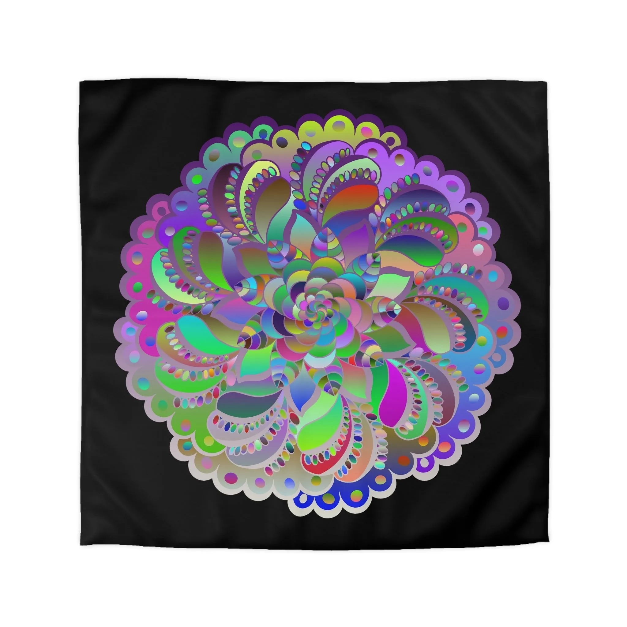 Handmade Mandala Art Microfiber Duvet Cover - Colorful Design