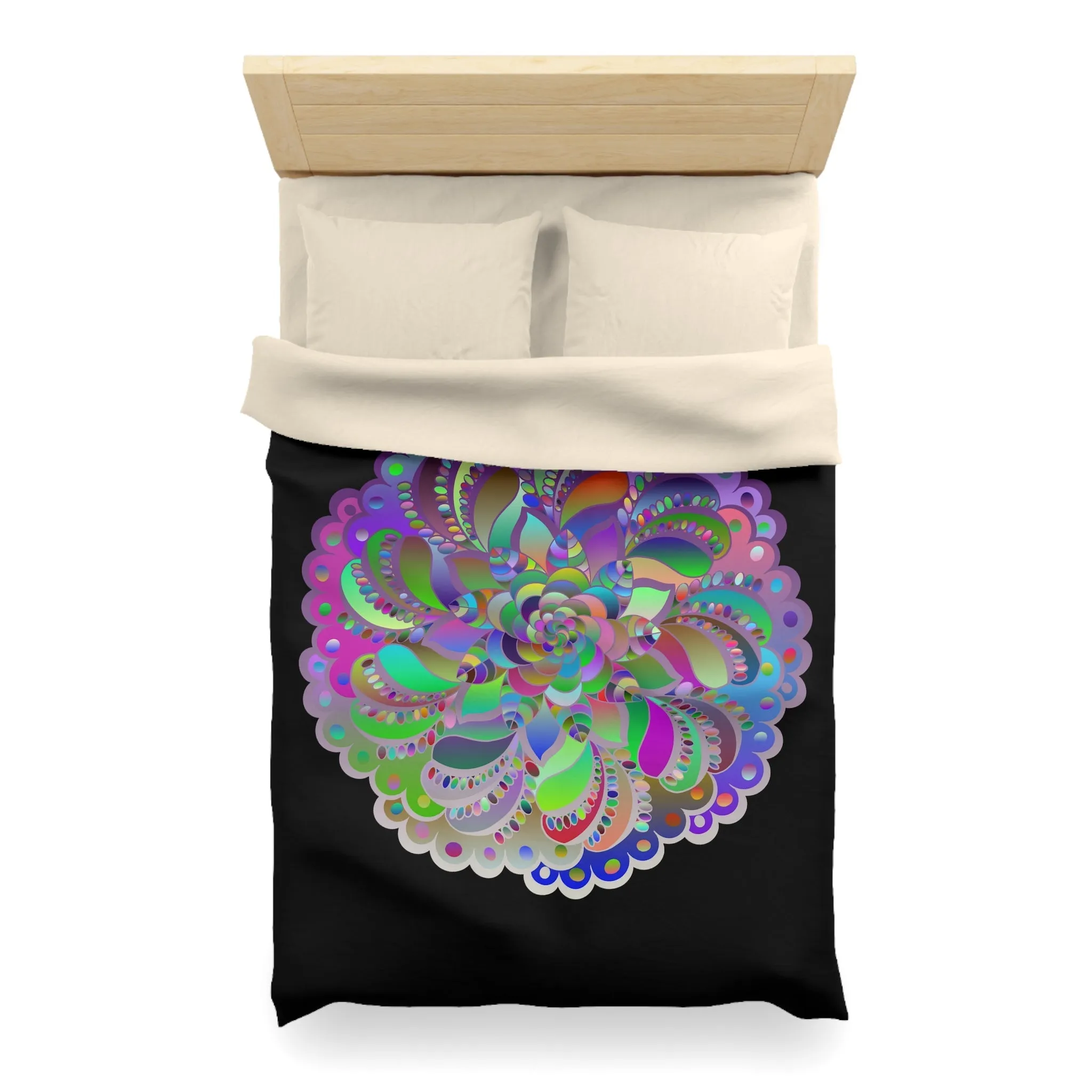 Handmade Mandala Art Microfiber Duvet Cover - Colorful Design