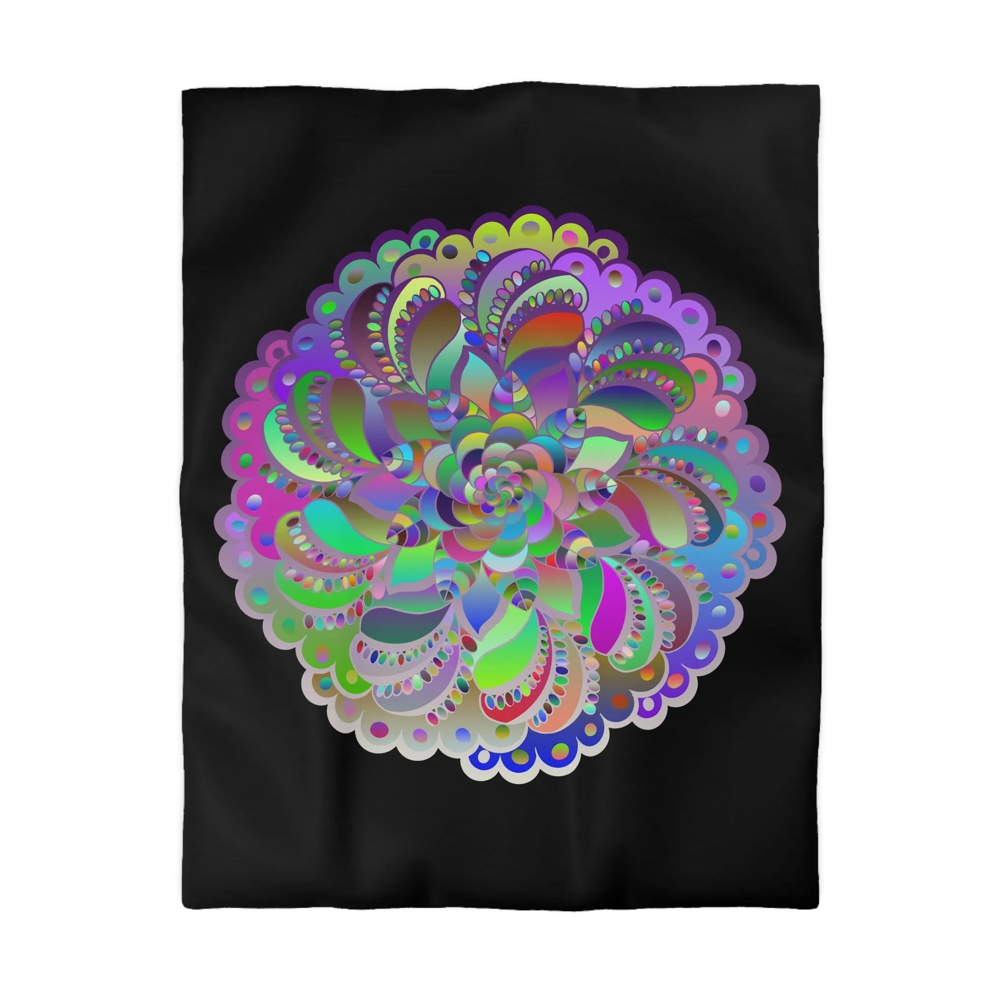 Handmade Mandala Art Microfiber Duvet Cover - Colorful Design