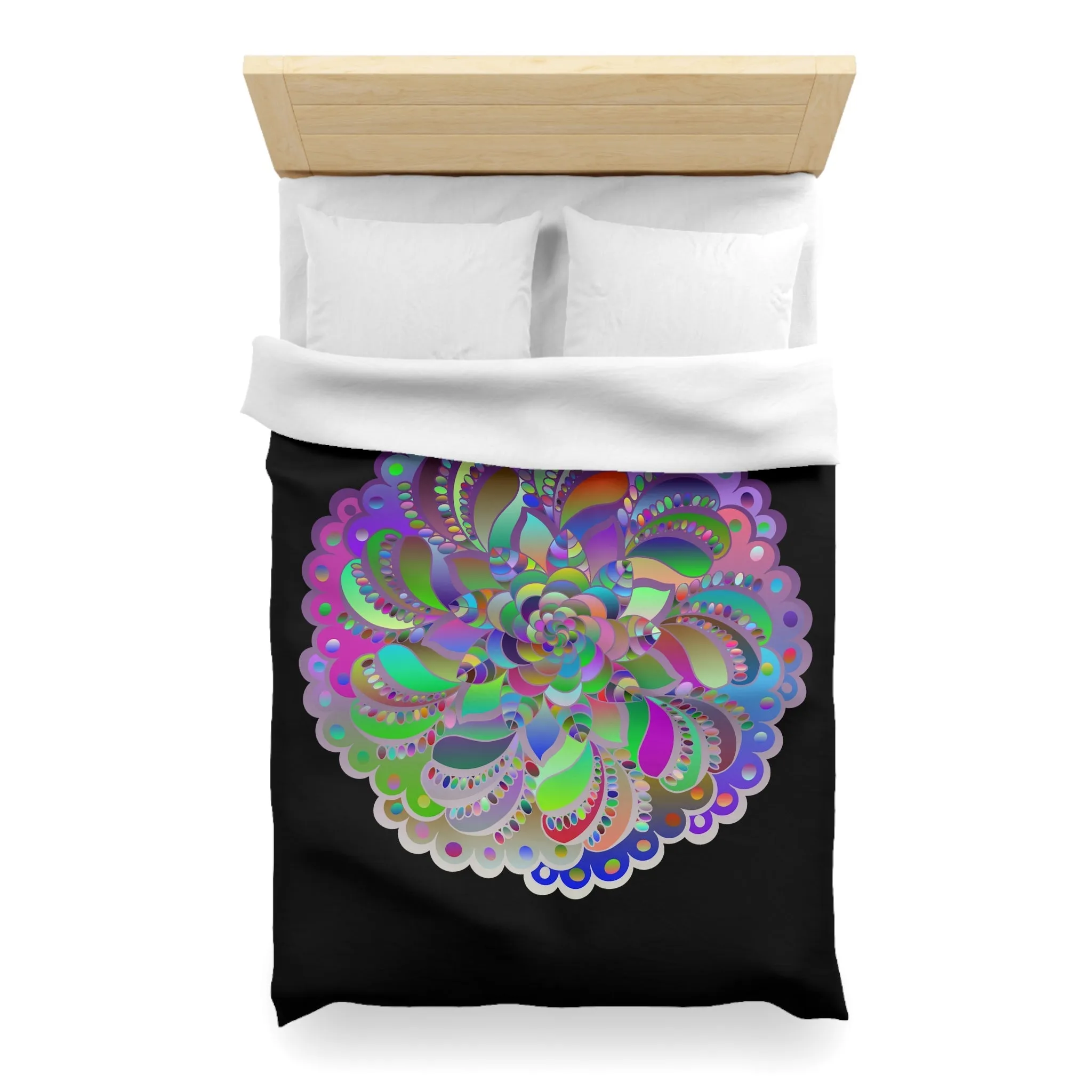 Handmade Mandala Art Microfiber Duvet Cover - Colorful Design