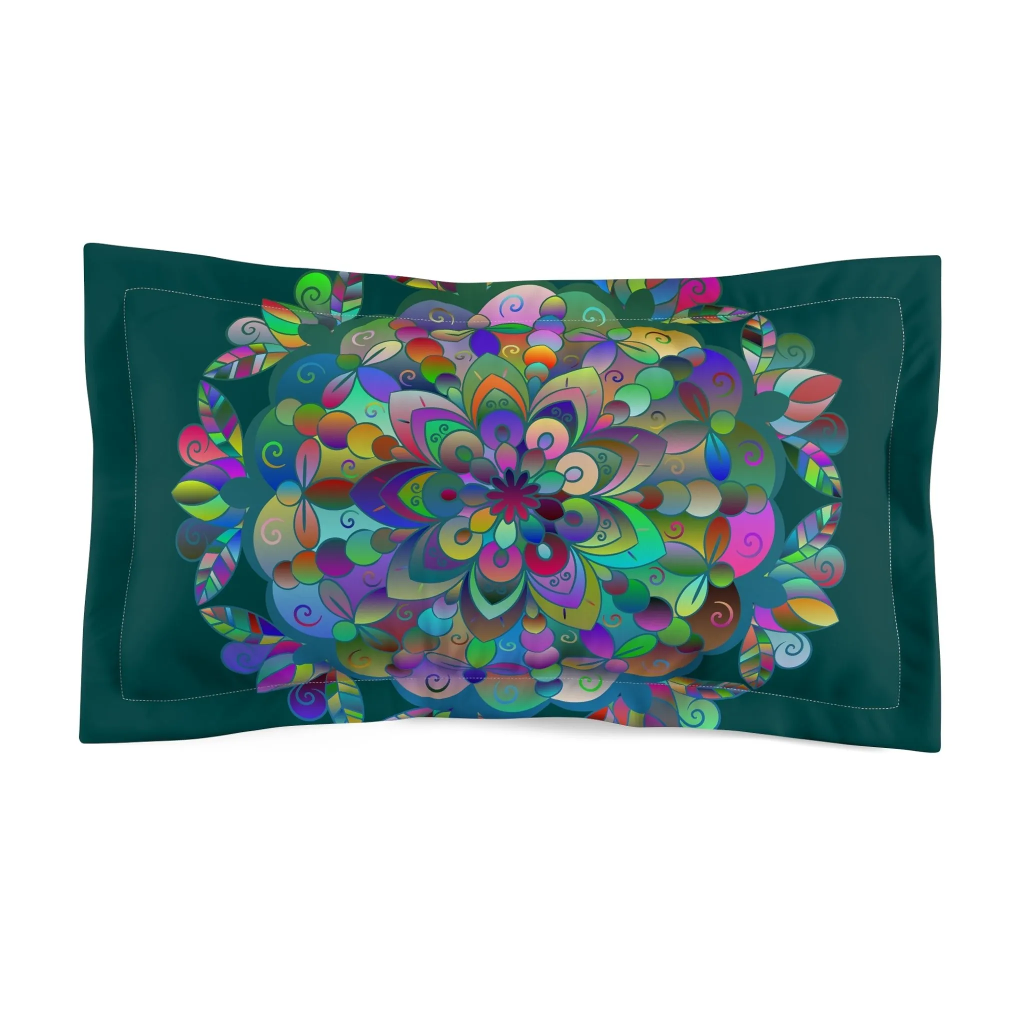 Handmade Mandala Design Microfiber Pillow Sham