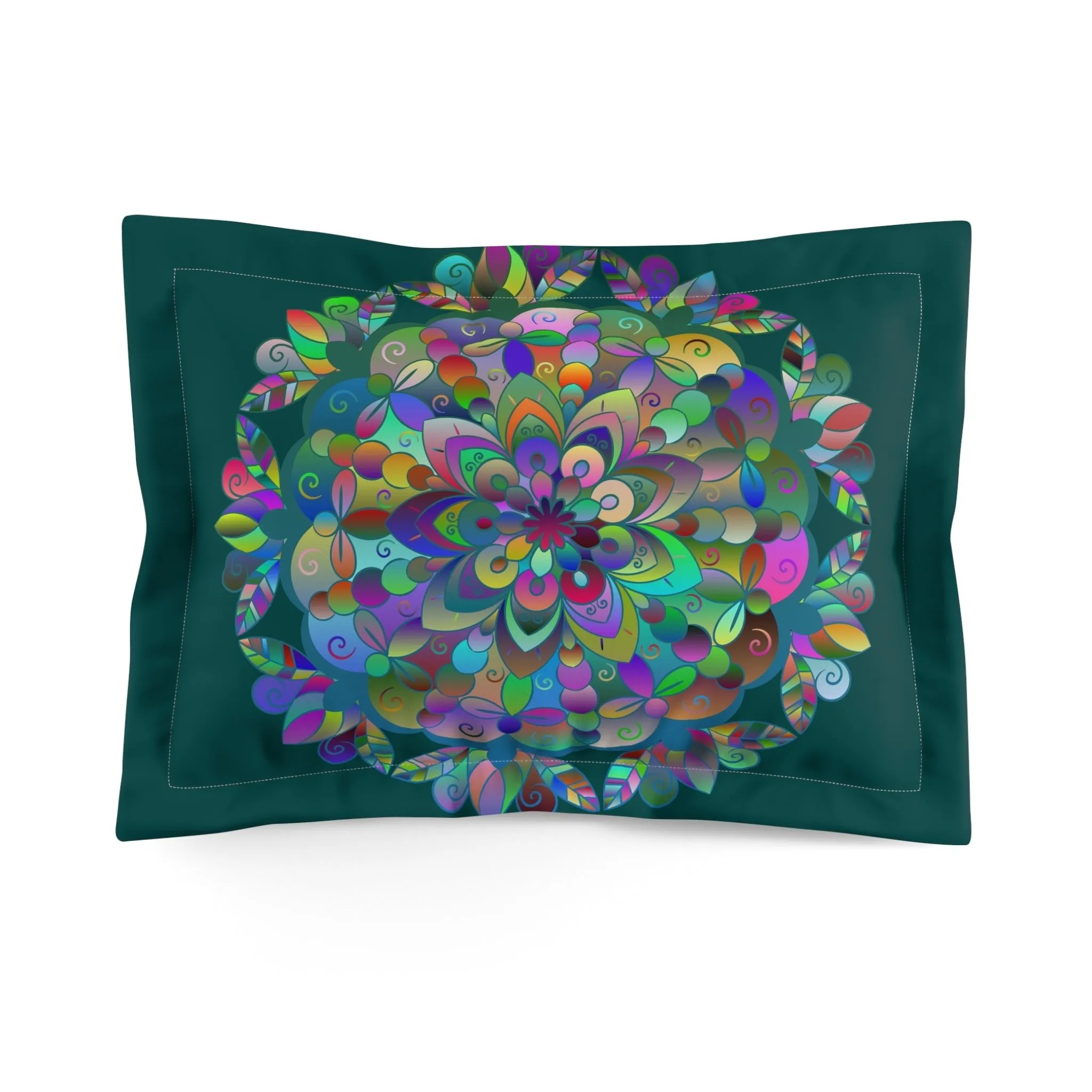 Handmade Mandala Design Microfiber Pillow Sham