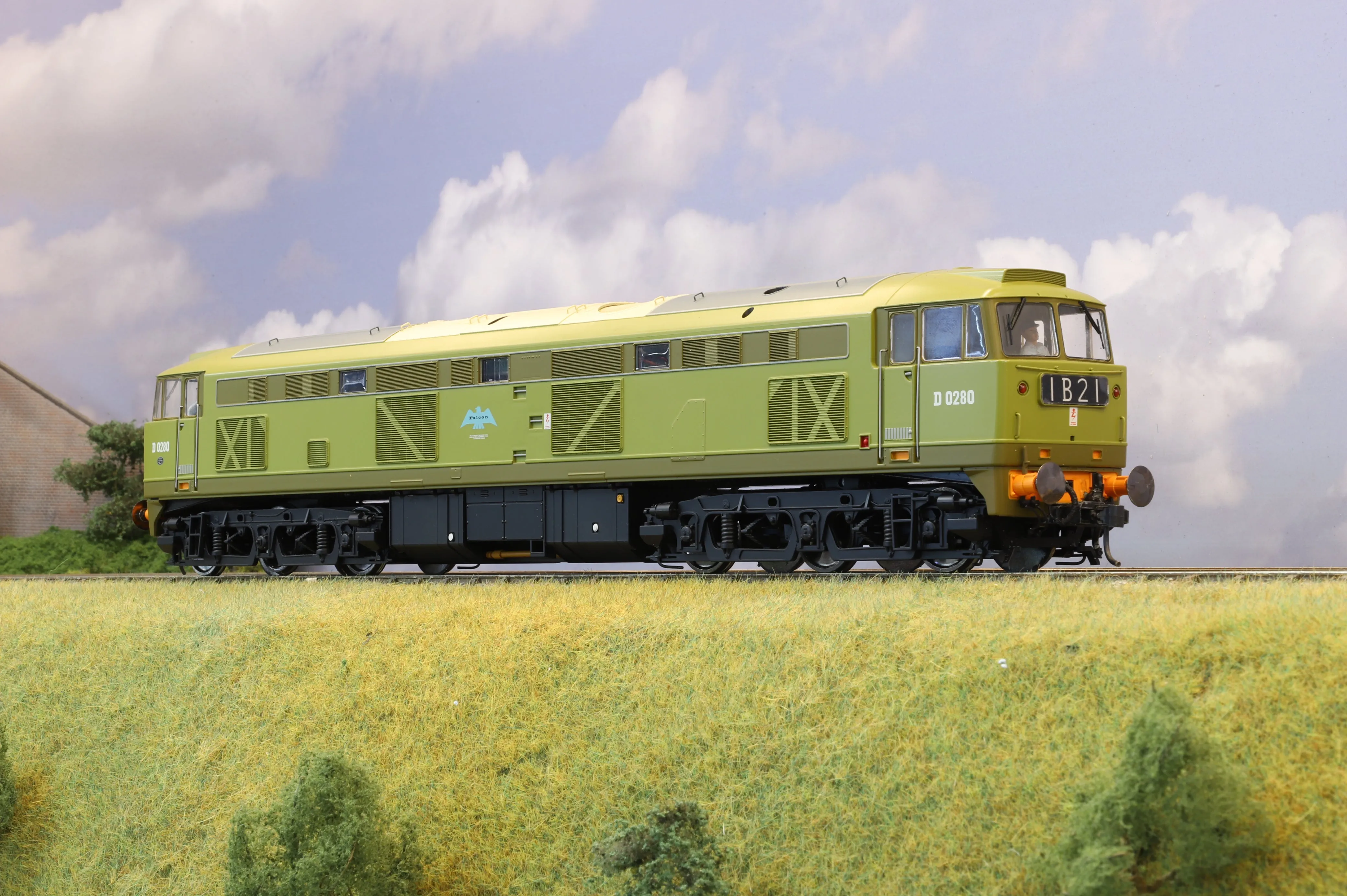 Heljan Finescale O Gauge 'Falcon' No. D0280 Lime Green DCC Sound