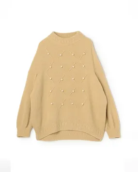 Impression Pearl Velvet Yarn Knit Top