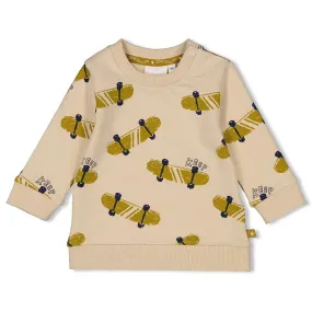 KEEP ROLLING - Peached Inside Slub French Terry Sweat Top