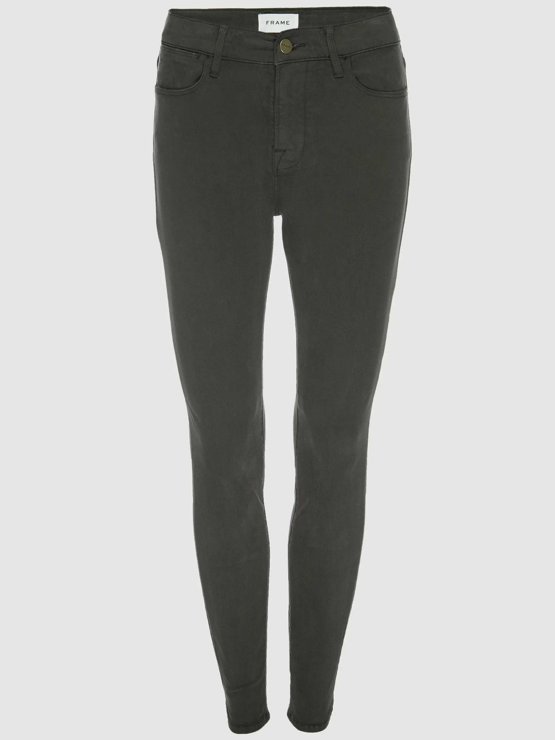 Le High Skinny Sateen -- Deep Moss