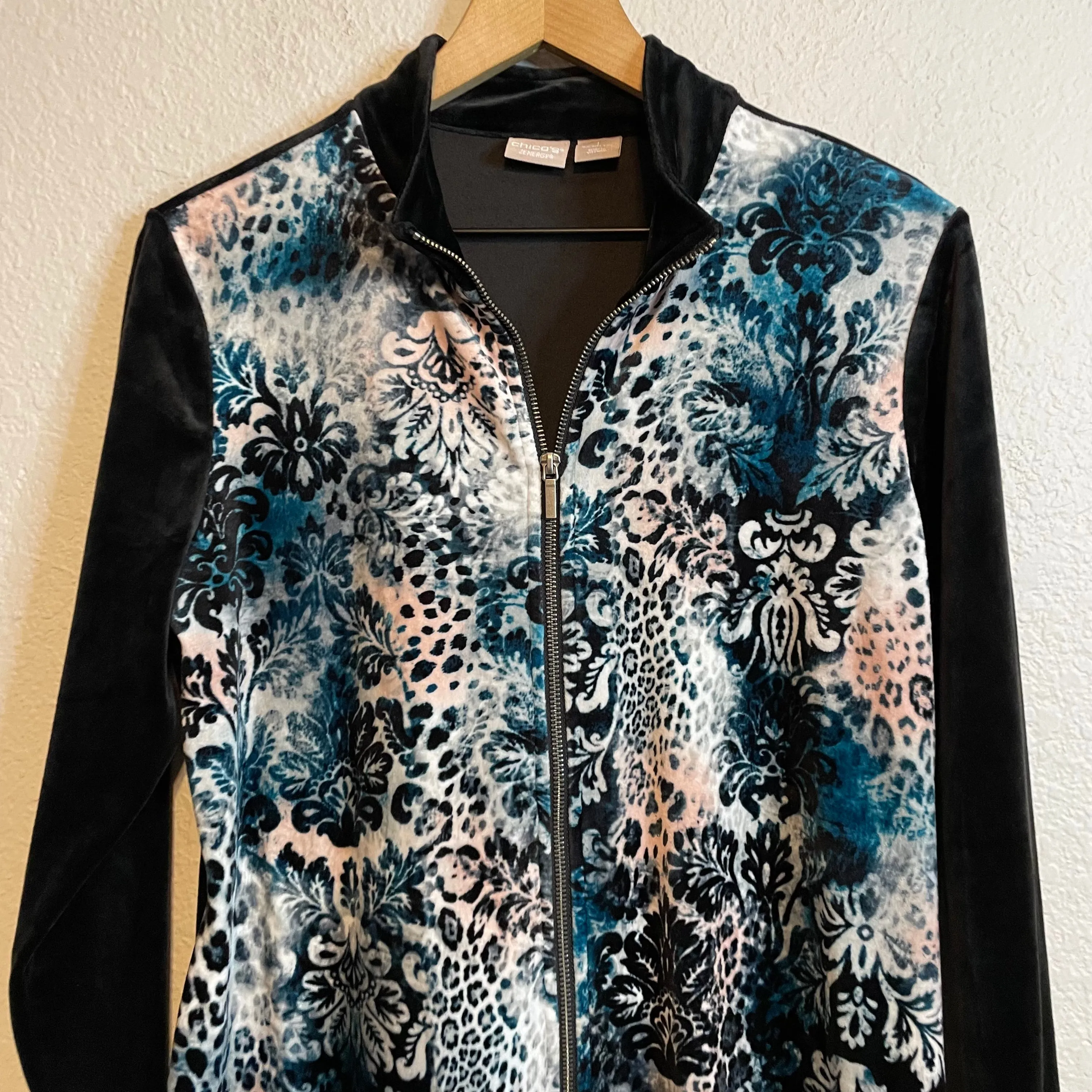 Leopard Filigree Velvet Jacket