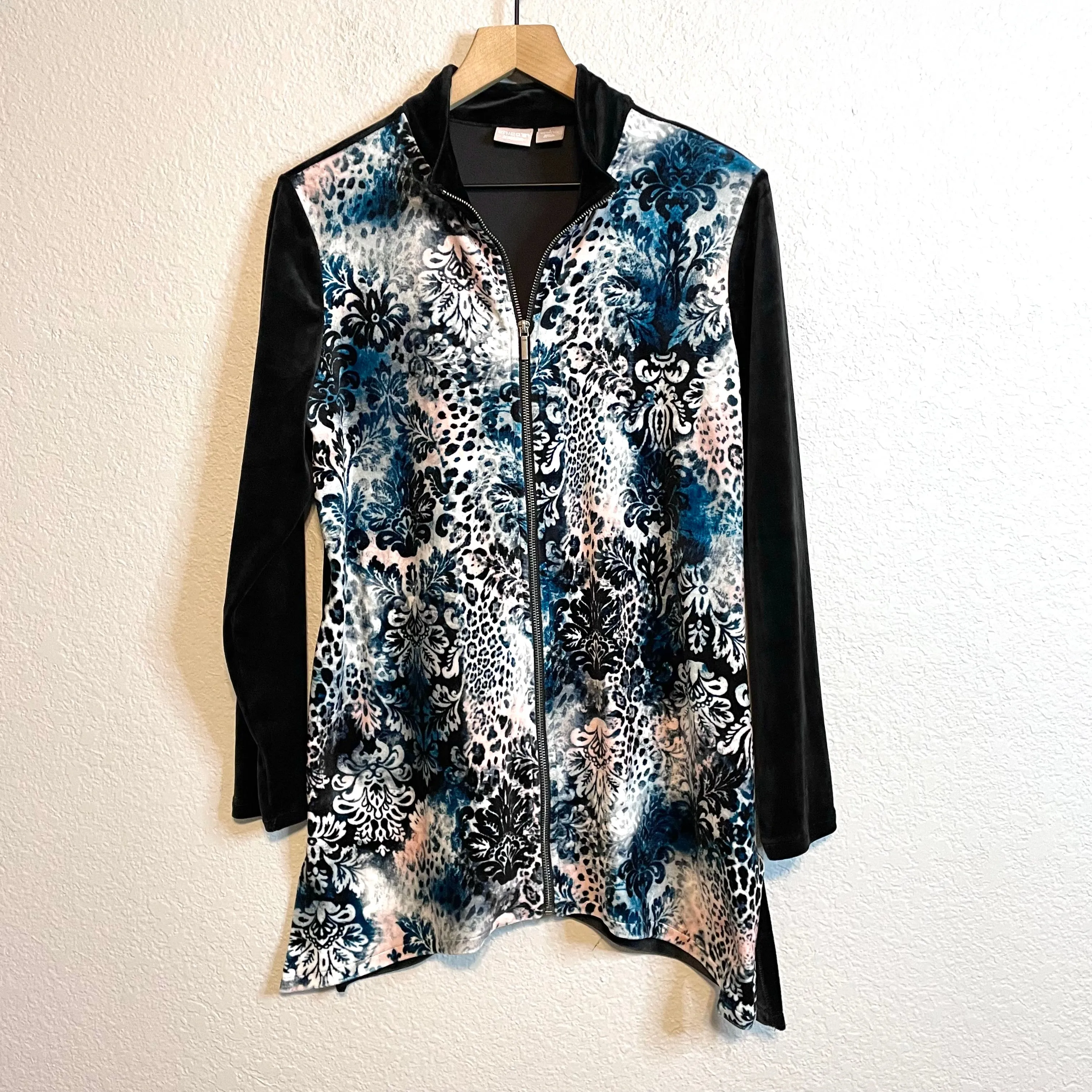Leopard Filigree Velvet Jacket