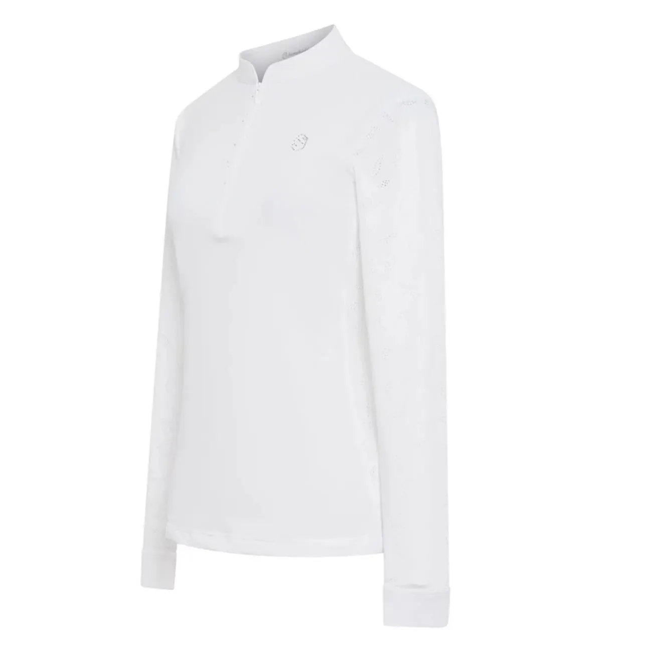 LOUISON LONG SLEEVES WOMEN&#x27;S COMPETITION POLO SHIRT WHITE