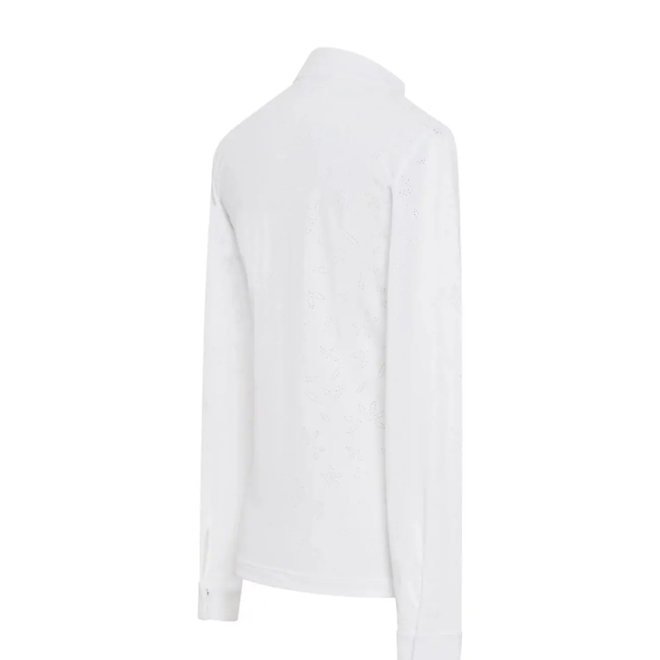 LOUISON LONG SLEEVES WOMEN&#x27;S COMPETITION POLO SHIRT WHITE