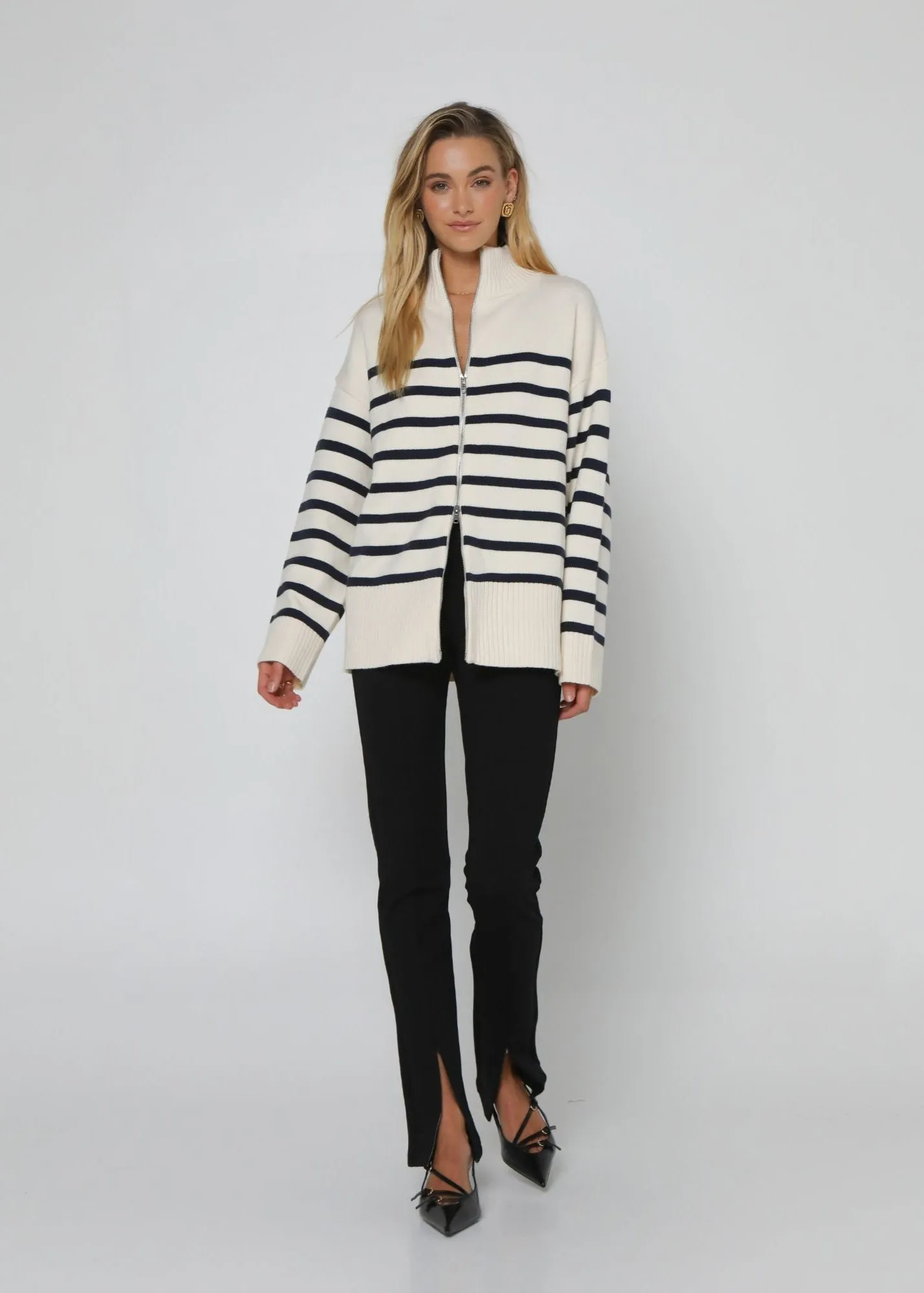 Madison the Label Addie Striped Sweater