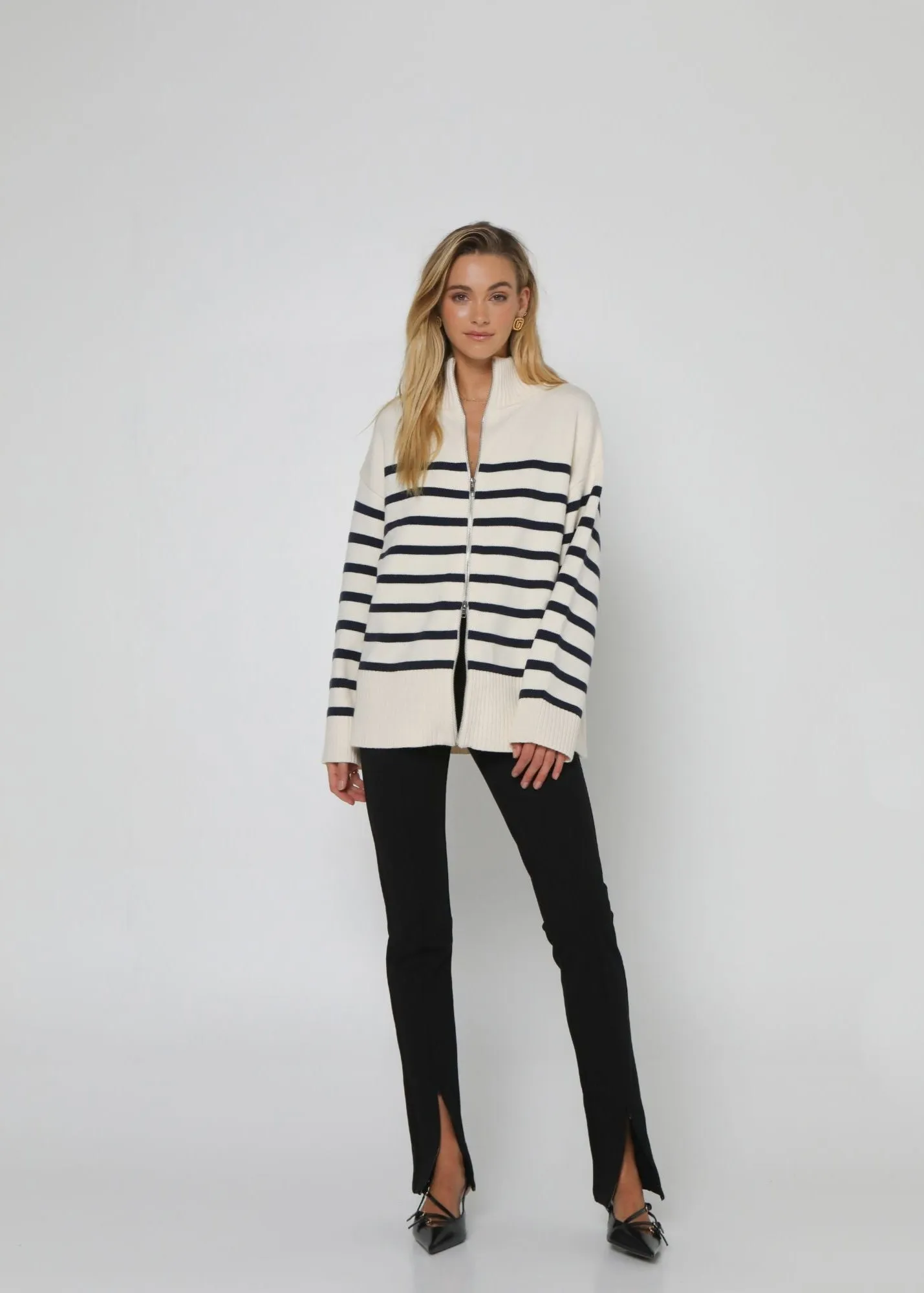 Madison the Label Addie Striped Sweater