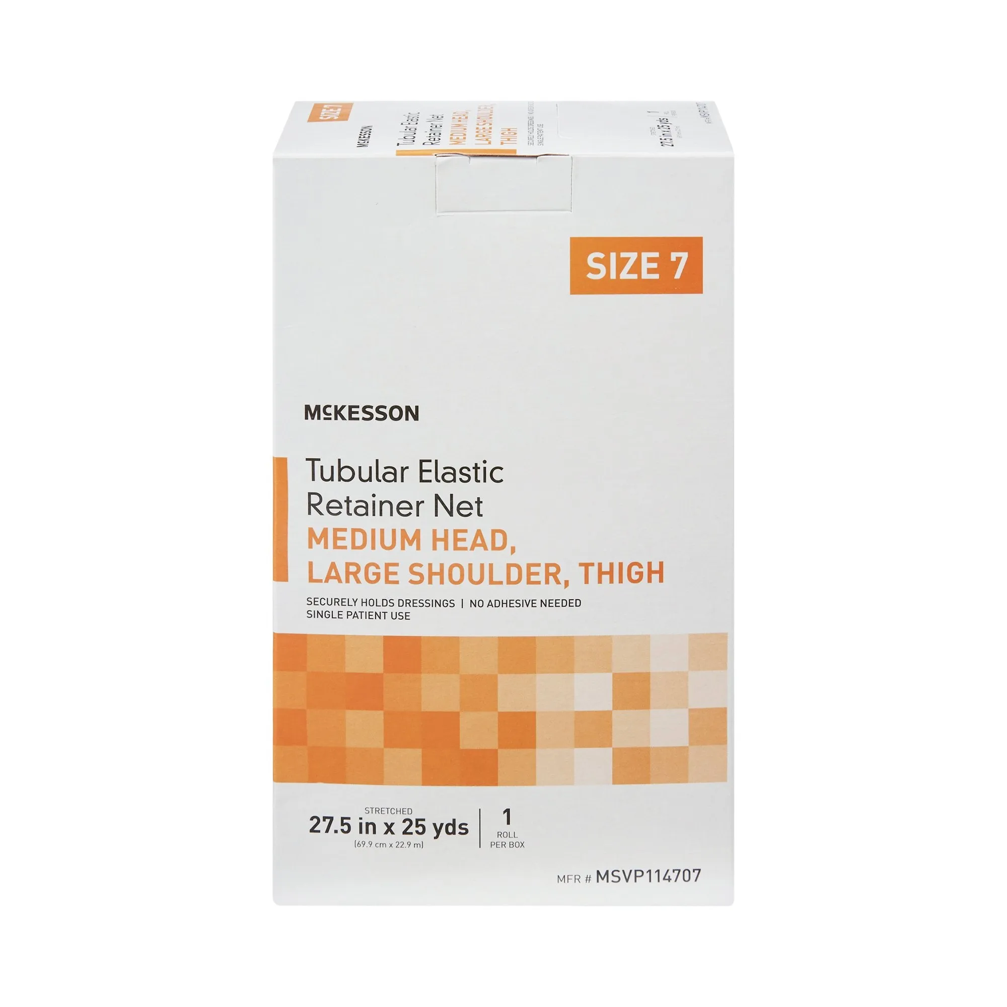 McKesson Tubular Elastic Retainer Net, 27.5 Inch X 25 Yards - Size 7