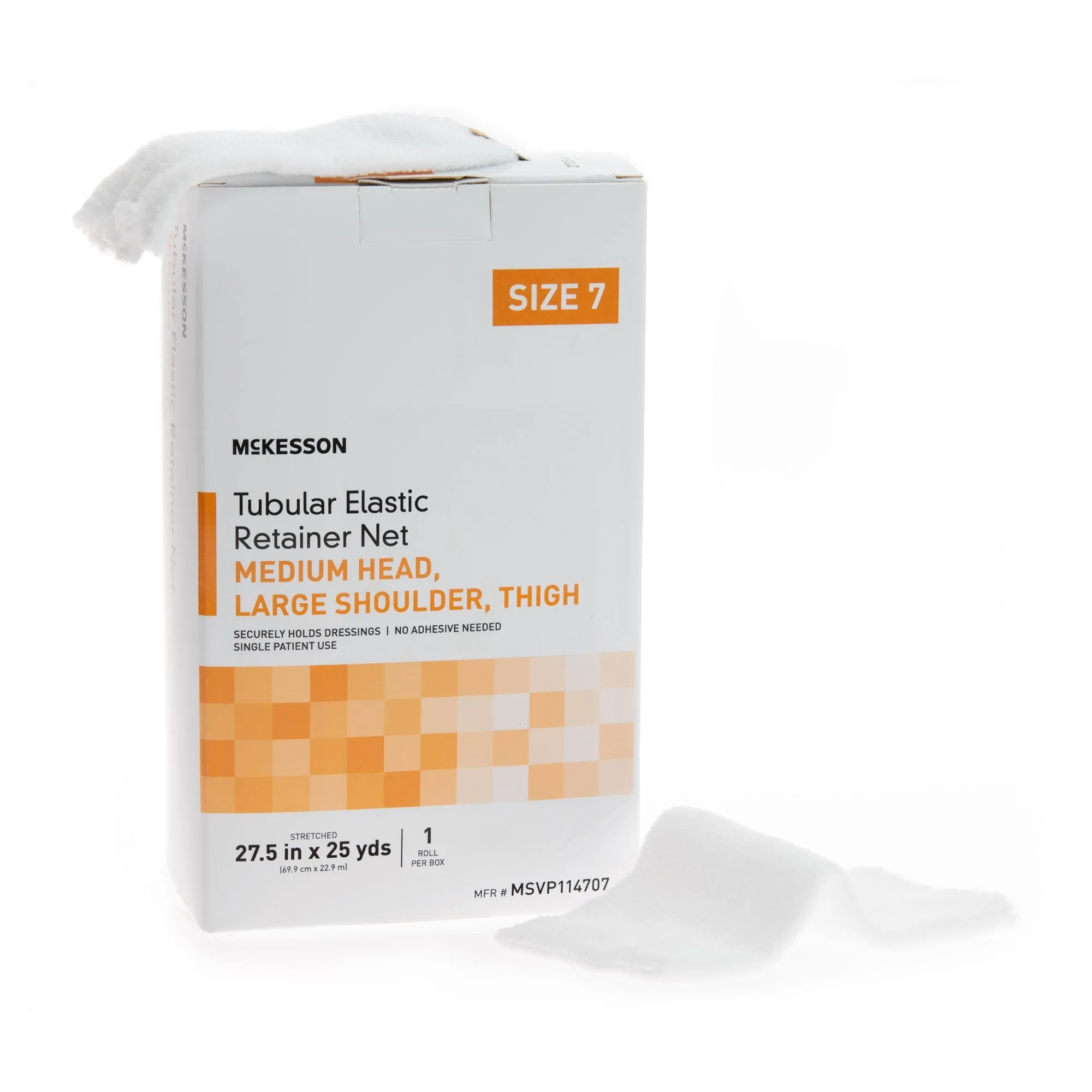 McKesson Tubular Elastic Retainer Net, 27.5 Inch X 25 Yards - Size 7