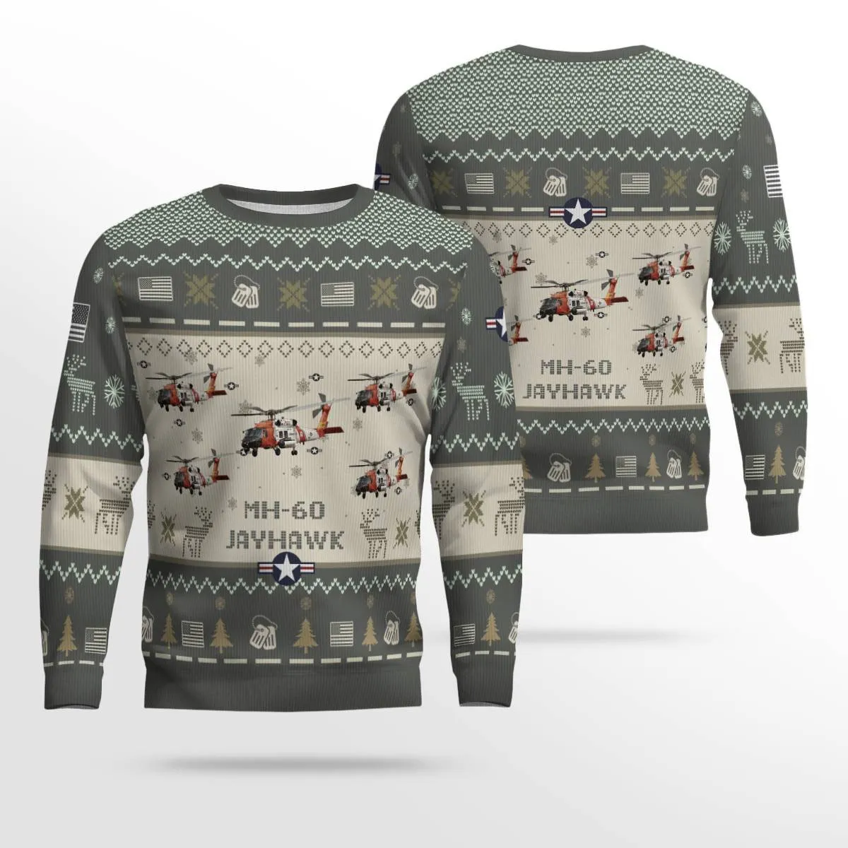 MH-60T Jayhawk MH60T_Aircraft Ugly Sweater, Ugly Sweater Christmas Shirt for Men Dad Veteran