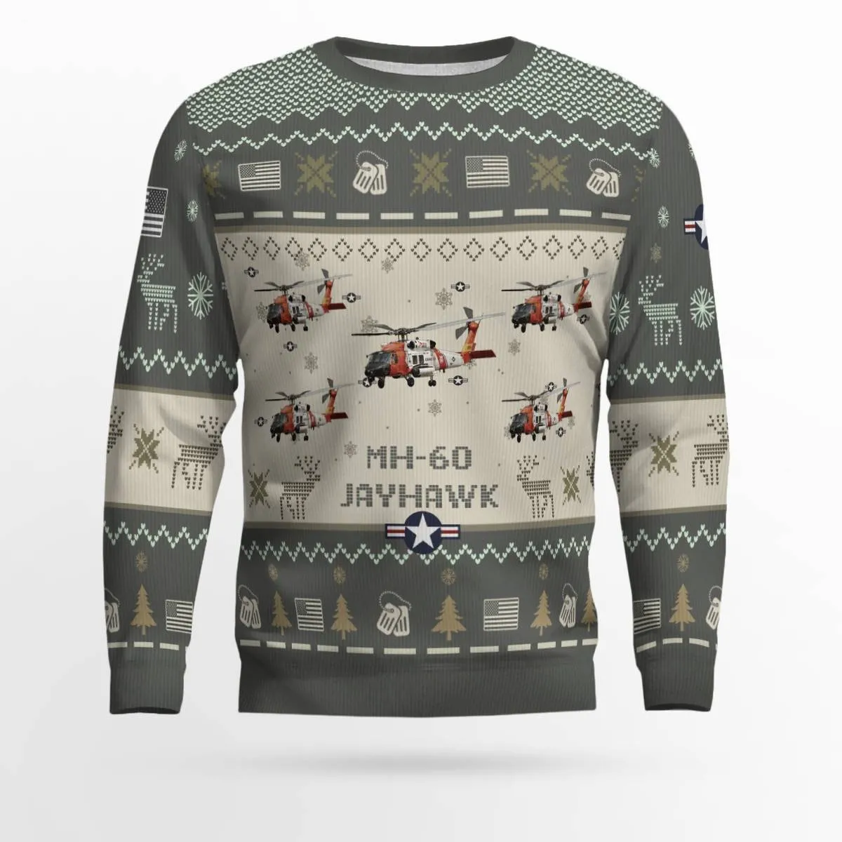 MH-60T Jayhawk MH60T_Aircraft Ugly Sweater, Ugly Sweater Christmas Shirt for Men Dad Veteran