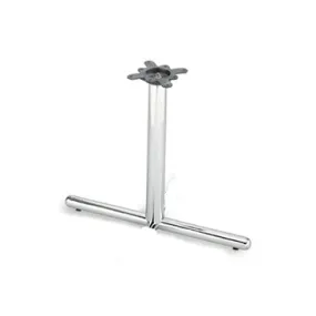 Modern T Chrome Tube Base Rounded Ends 2.20