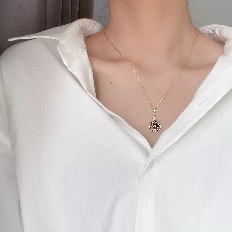 Moon Phase Sandstone Necklace