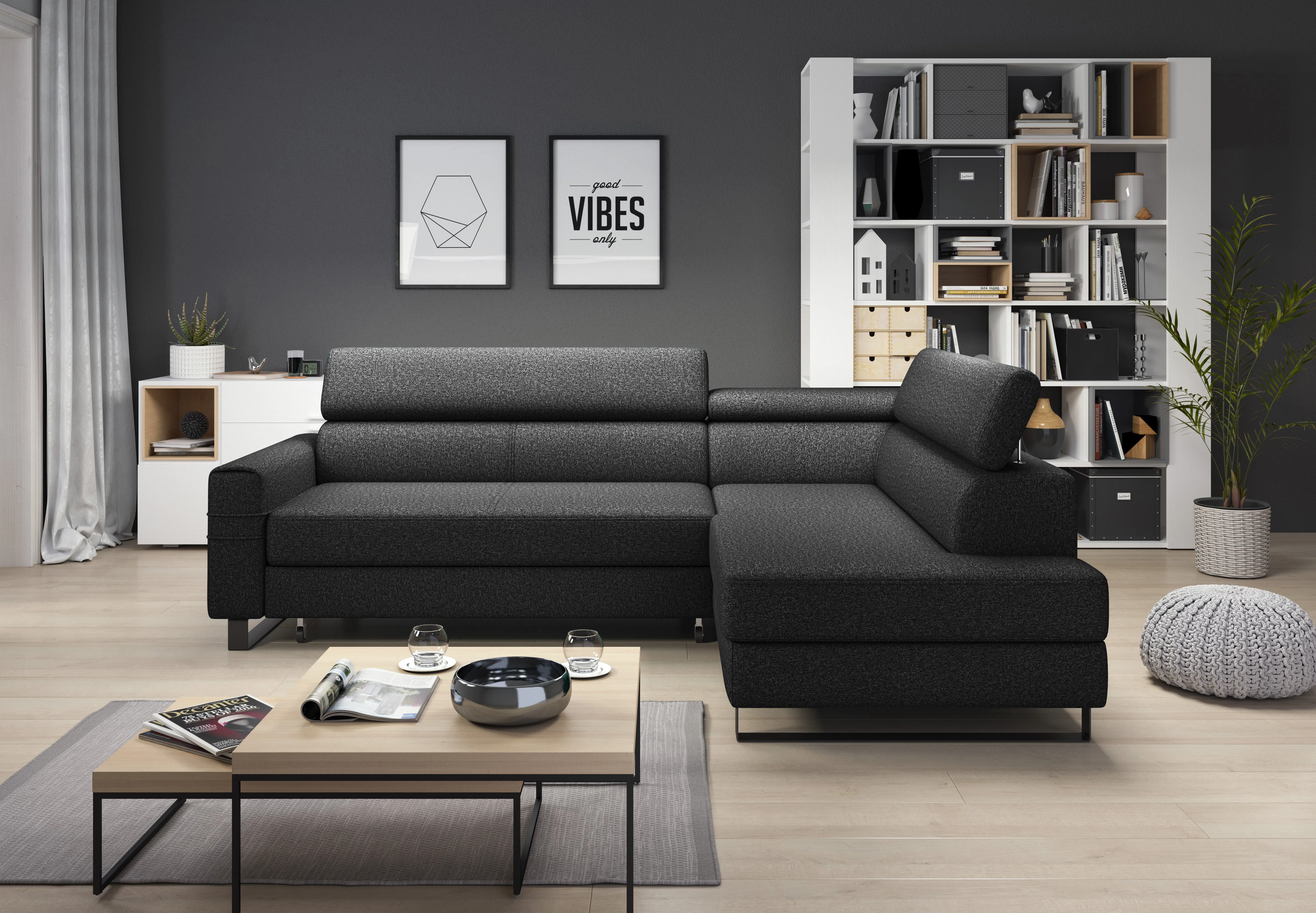 NEO L 98" x 72.5" Wide Sleeper Sectional with Storage