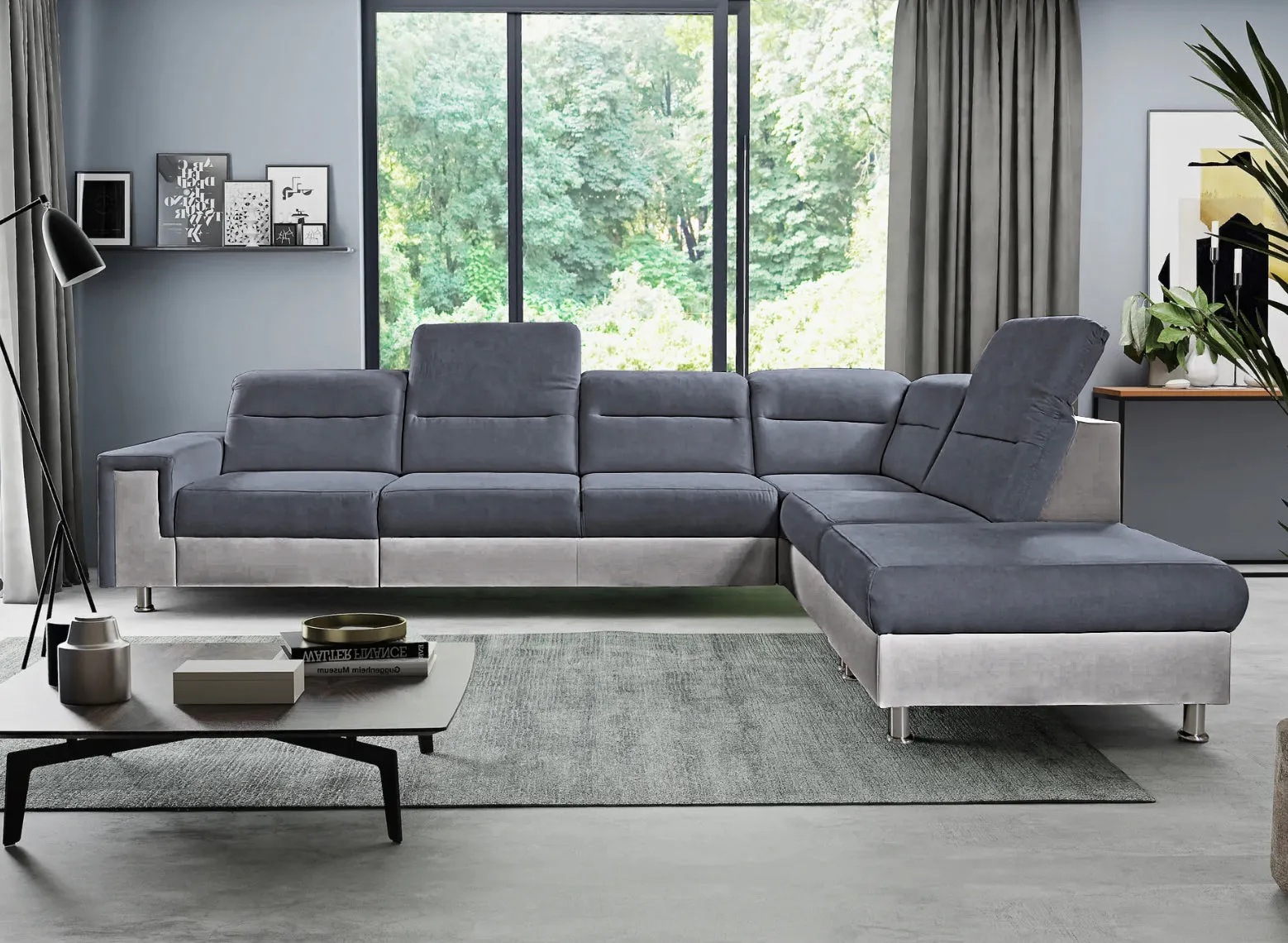 NICOLA L2 140" x 93" Wide Sleeper Sectional with Storage