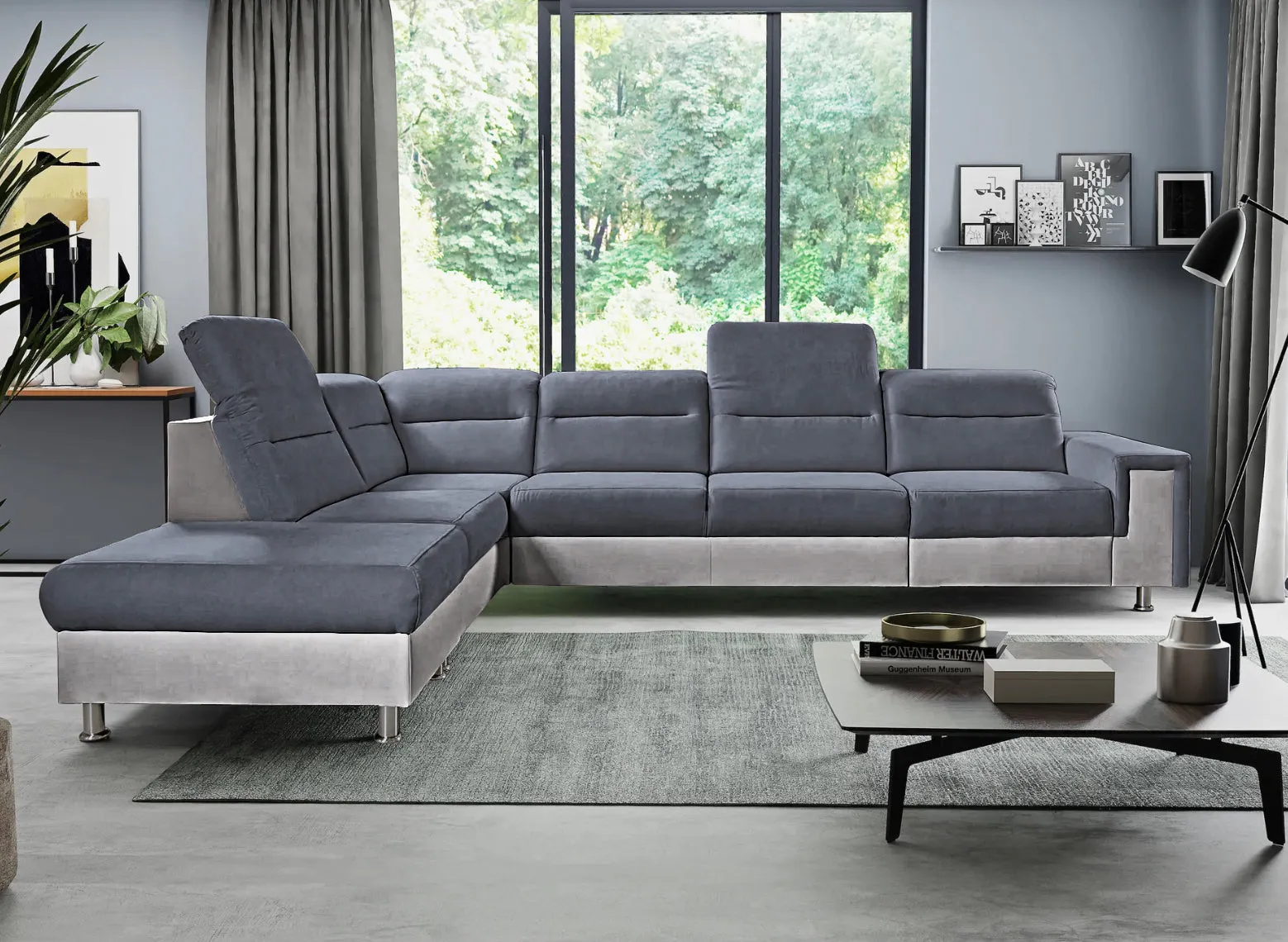 NICOLA L2 140" x 93" Wide Sleeper Sectional with Storage