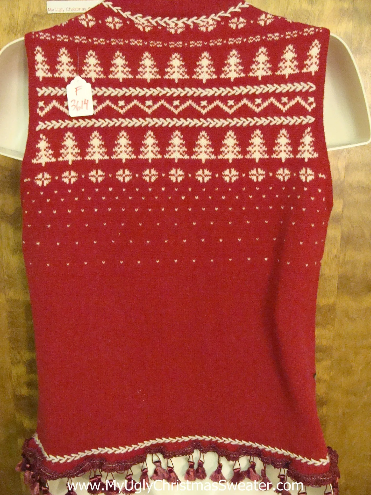 Nordic Style Ugly Christmas Sweater Vest with Penguins