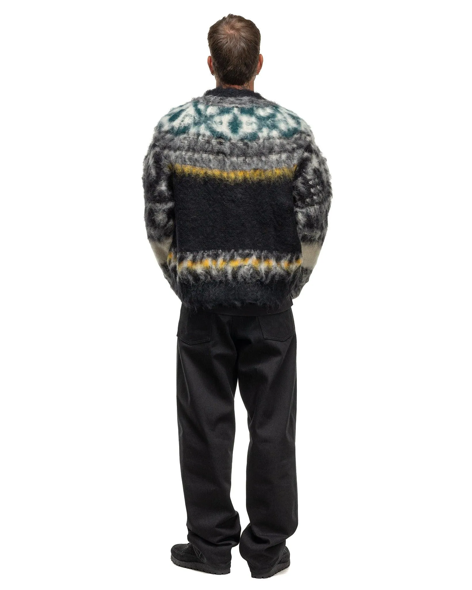 Pattern Knit Sweater Black