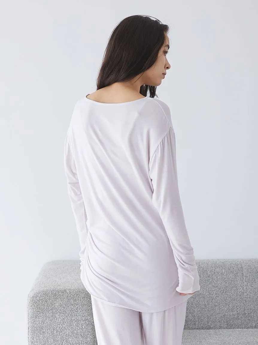 Peach Skin Loose-Fit Lounge Top