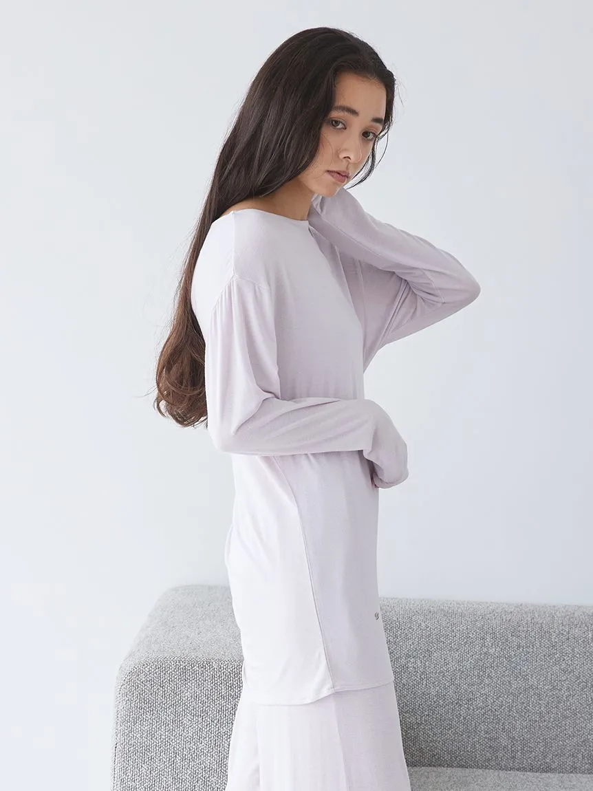 Peach Skin Loose-Fit Lounge Top