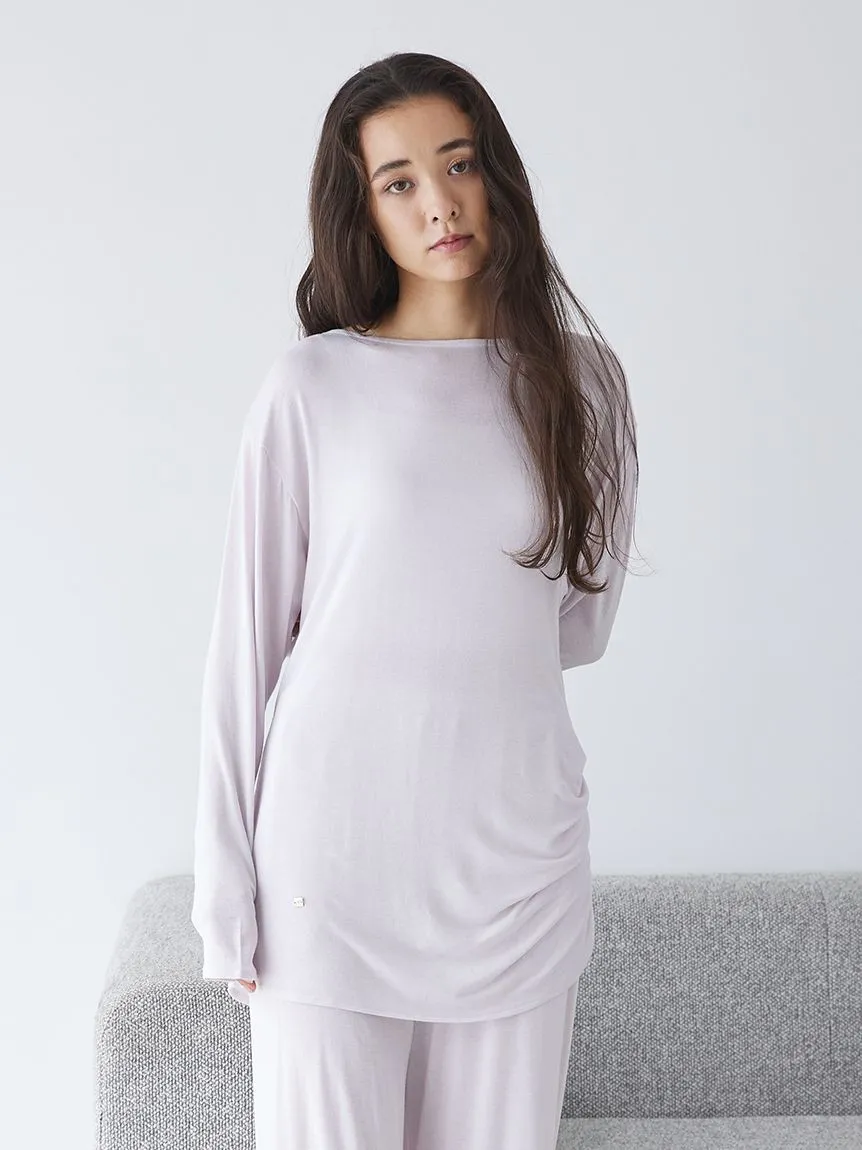 Peach Skin Loose-Fit Lounge Top