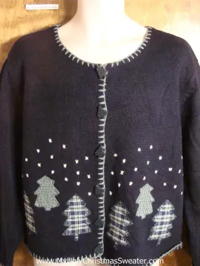 Plaid Trees Tacky Christmas Sweater