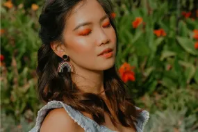 Rainbow Acrylic Dangle Earrings