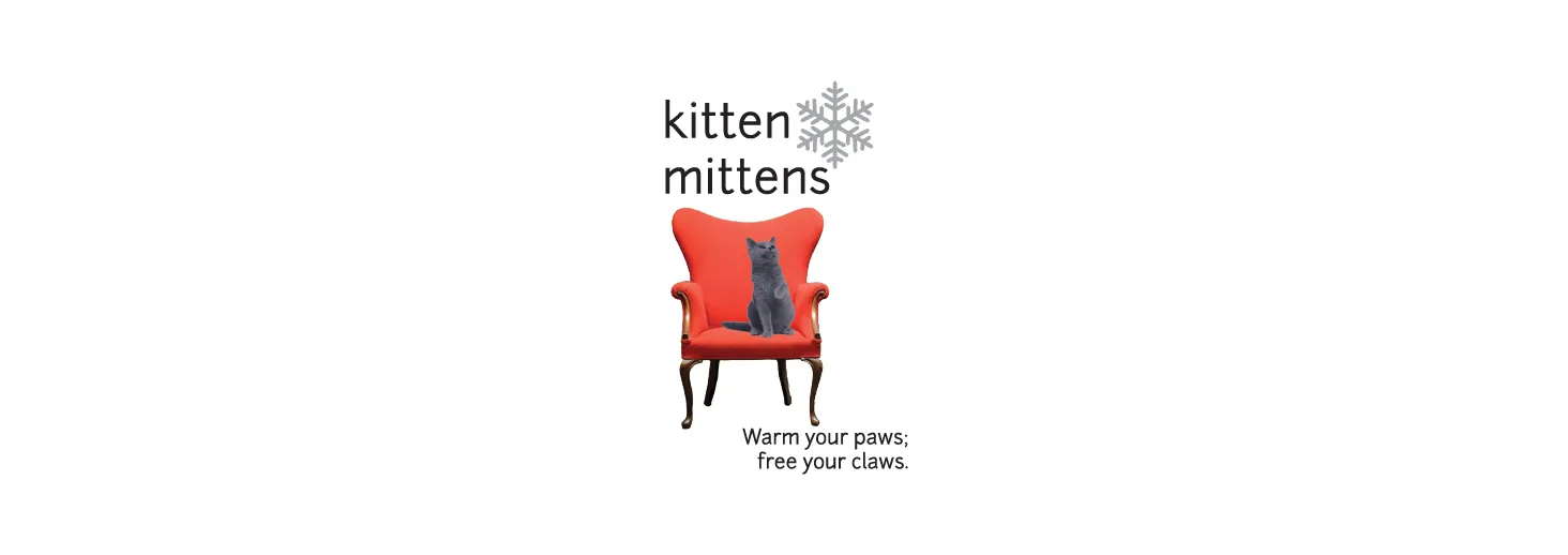 Recycled maroon cashmere Kitten Mittens, short