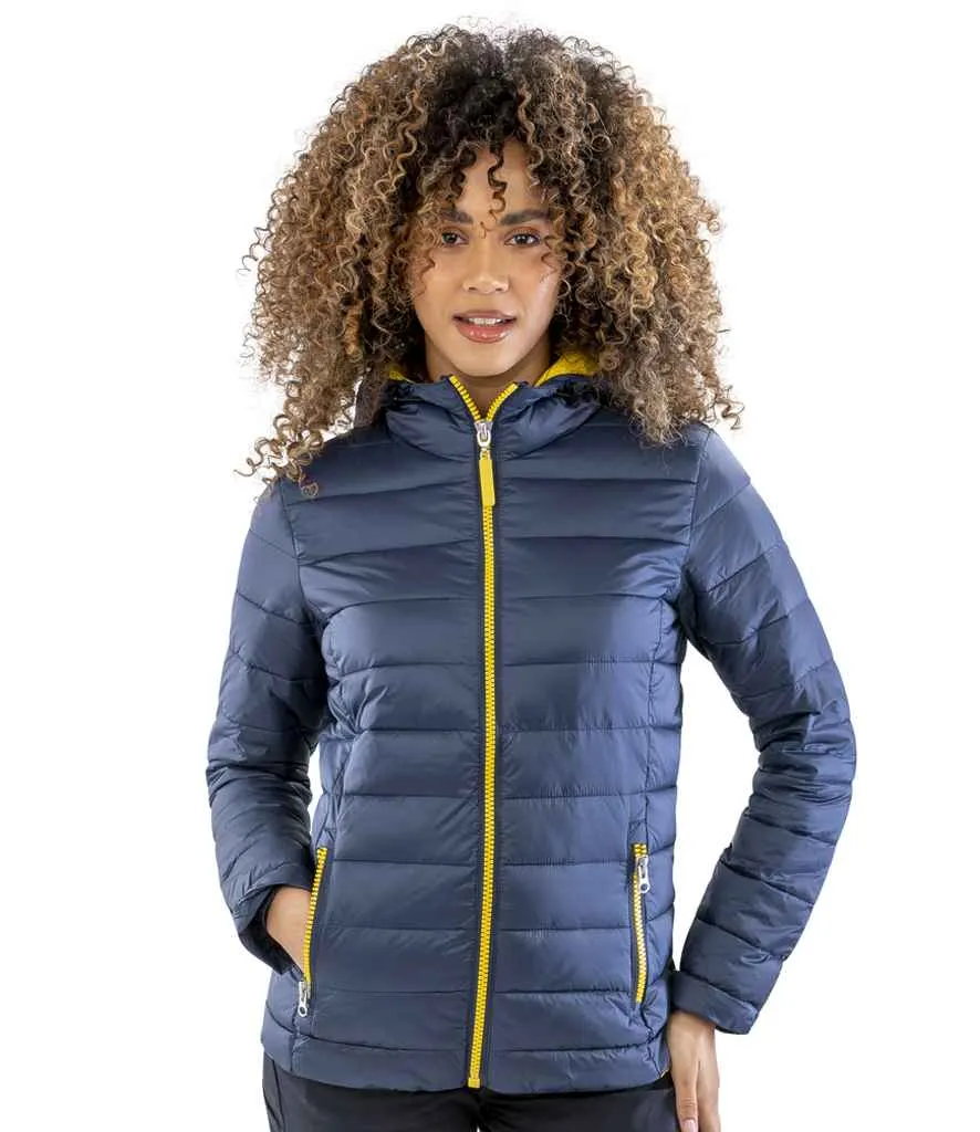 Result Urban Ladies Snow Bird Padded Jacket | Navy/Yellow