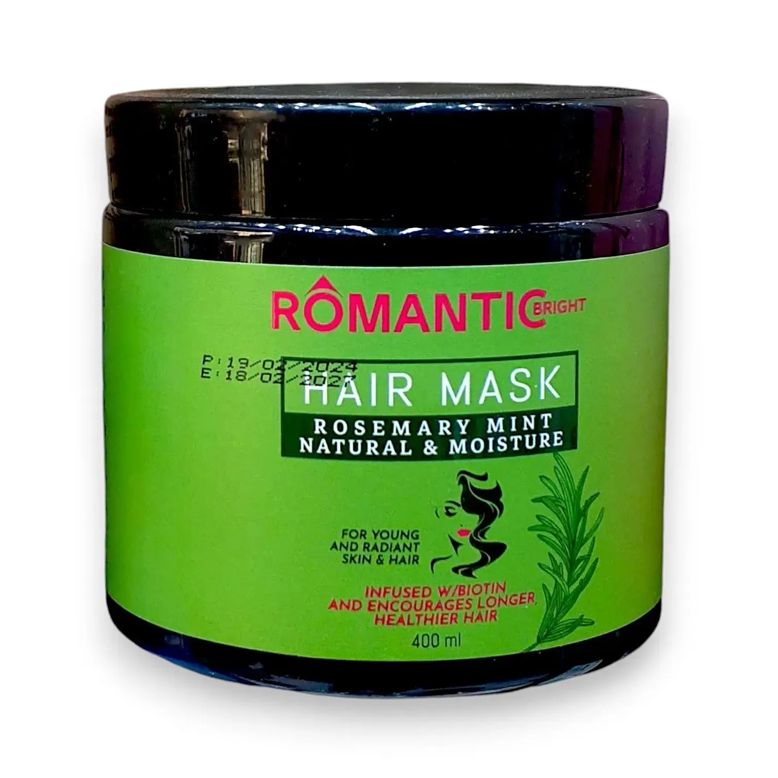 Romantic Bright Rosemary Mint Hair Mask, 400ml