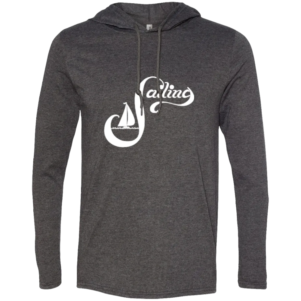 Sailing white on 987 Anvil LS T-Shirt Hoodie