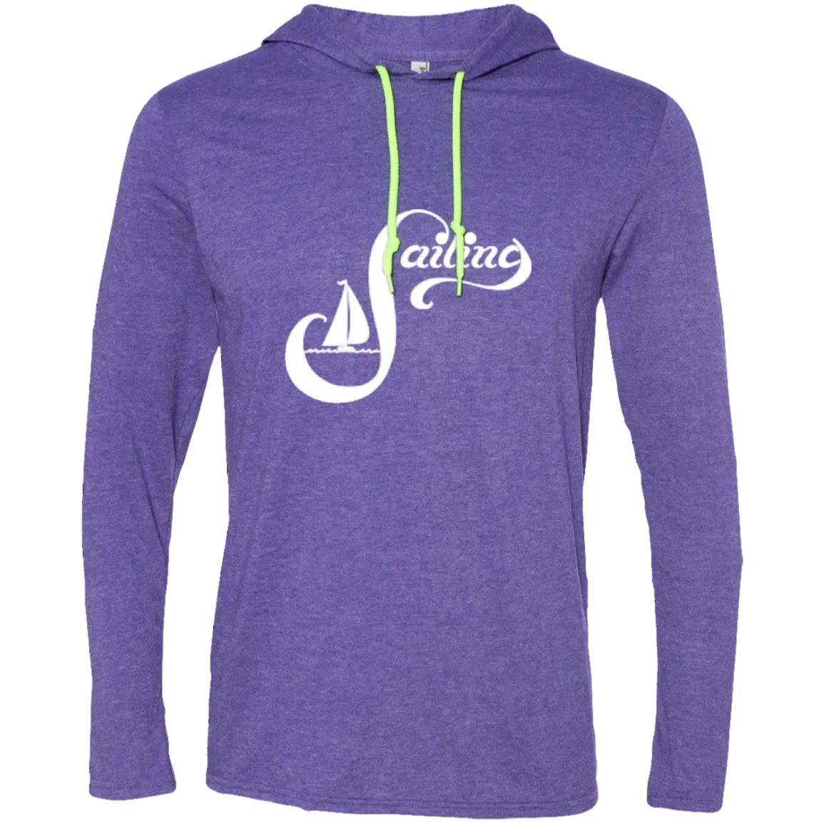 Sailing white on 987 Anvil LS T-Shirt Hoodie