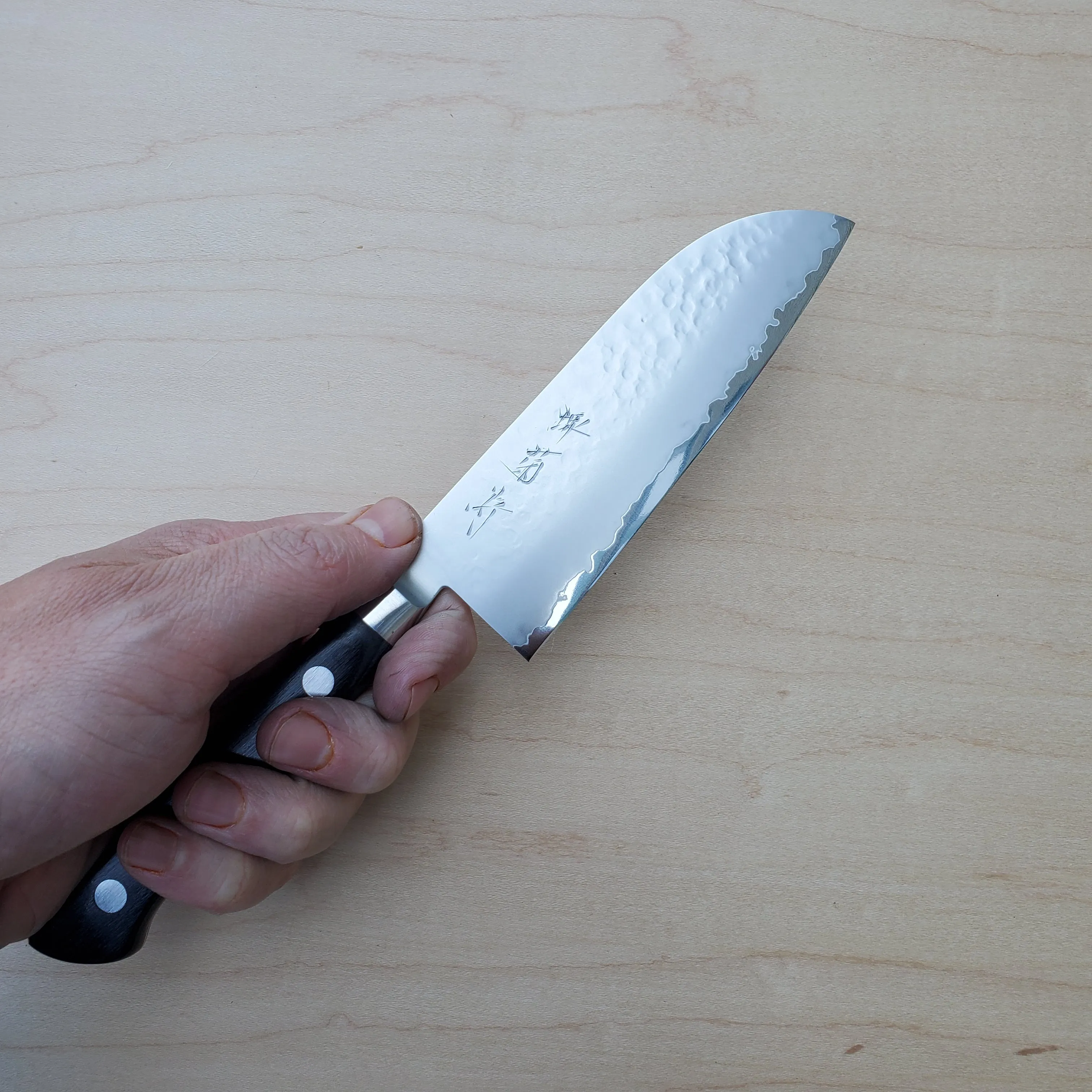 Sakai Kikumori GWT 120mm Santoku VG5 Tsuchime