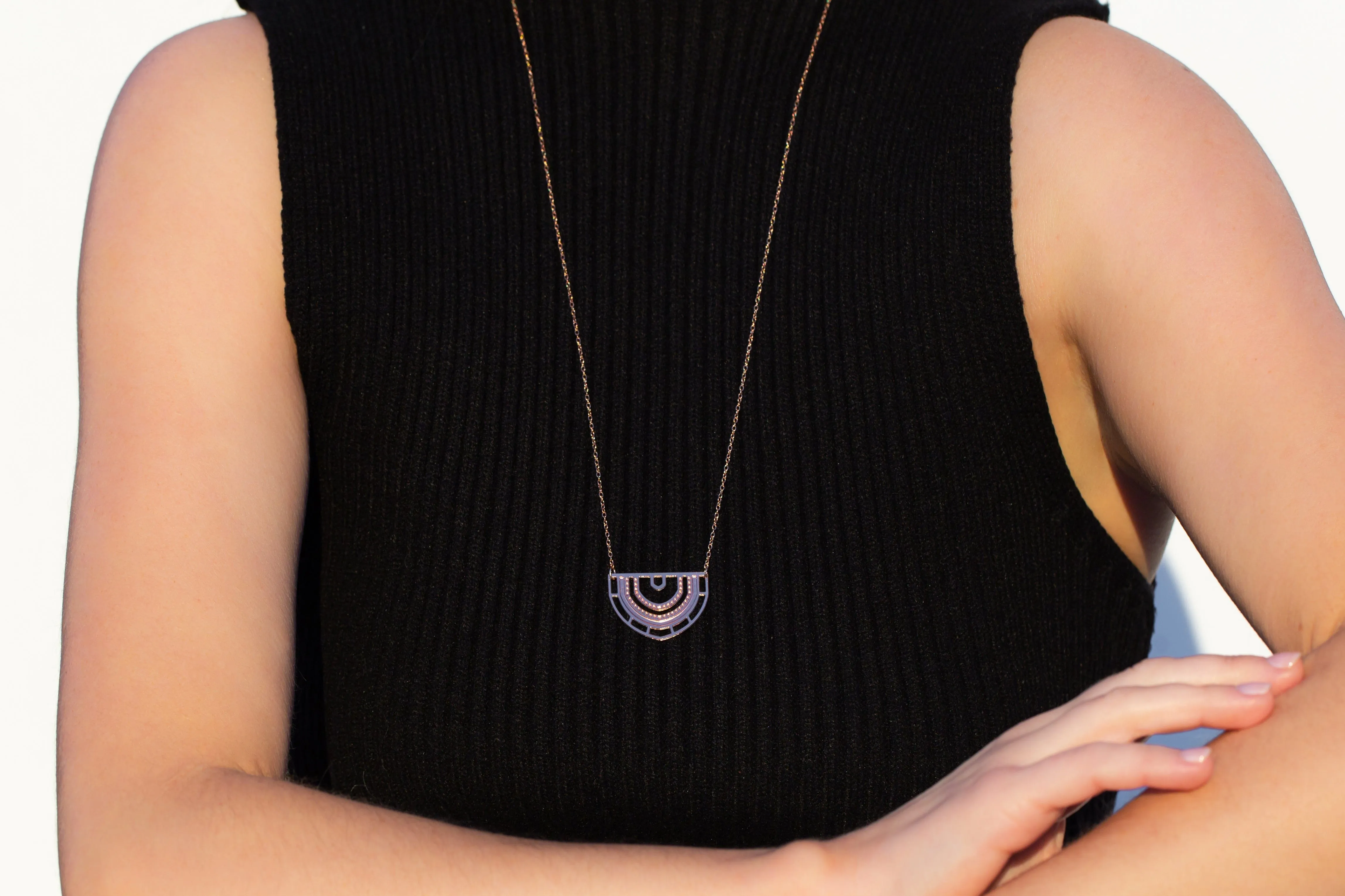 SANTA MARIA Set | arch stainless steel earring and necklace set