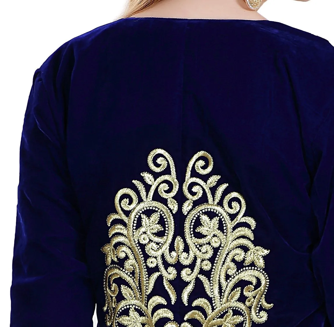 Sarwal Algerian Traditional Velvet Jacket Embroidered Kaftan