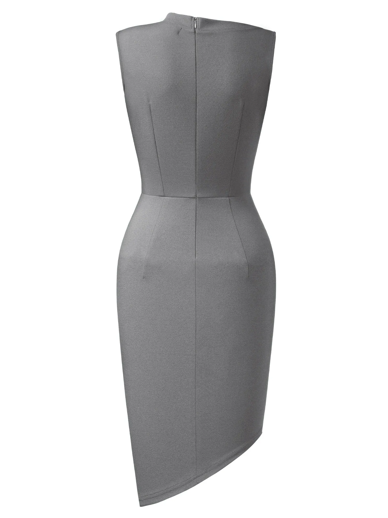 Sleeveless Pleated Pencil Dress