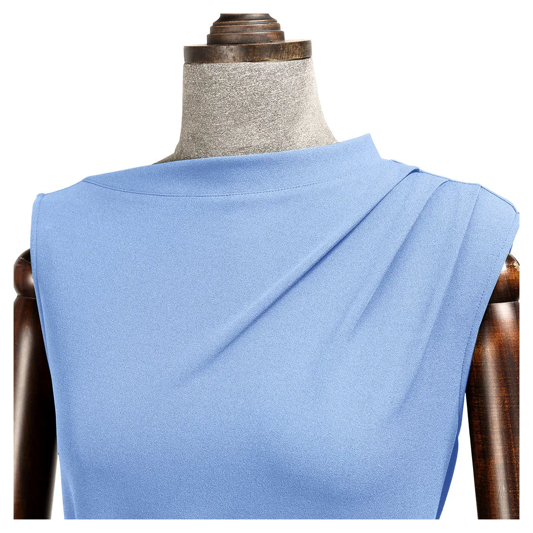 Sleeveless Pleated Pencil Dress