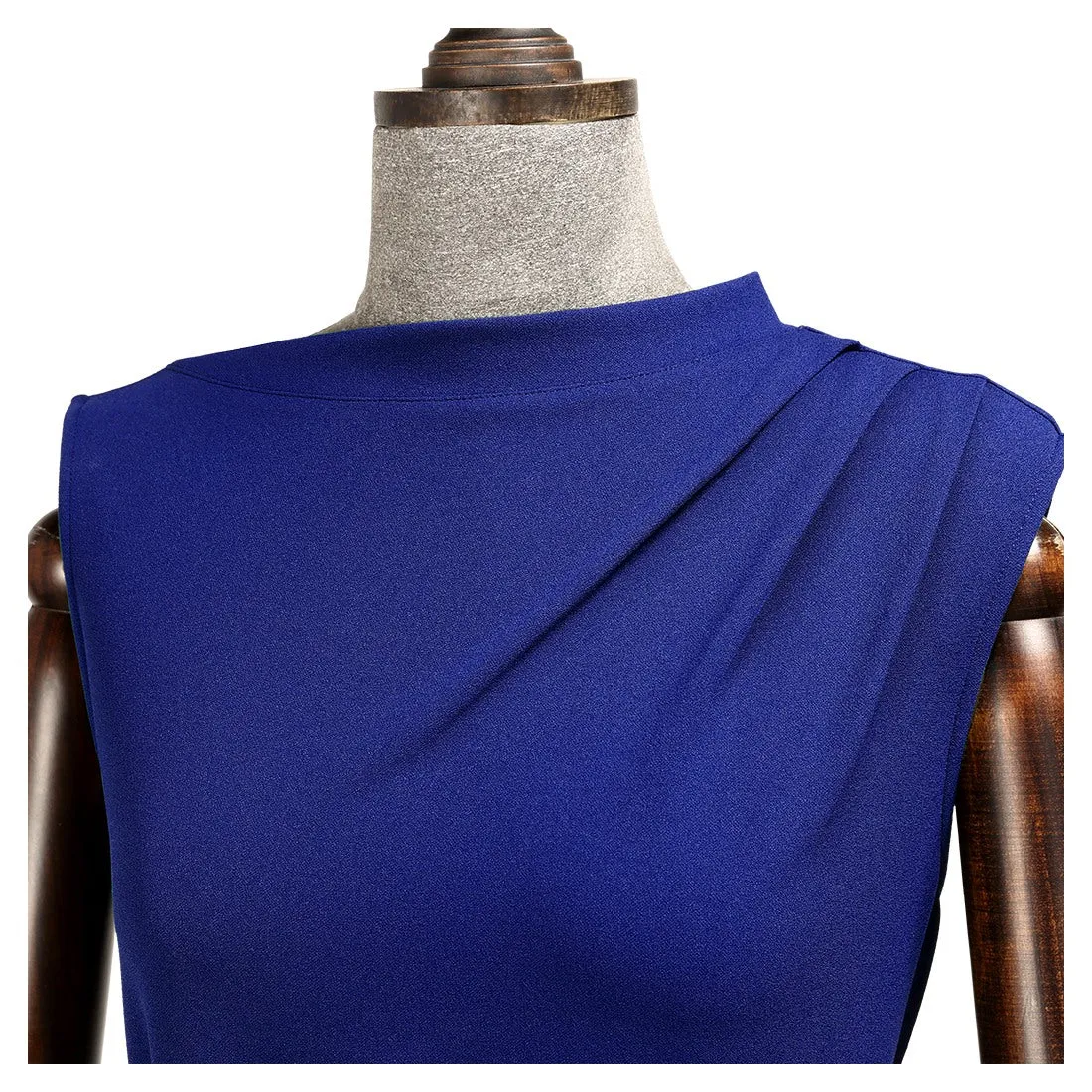 Sleeveless Pleated Pencil Dress