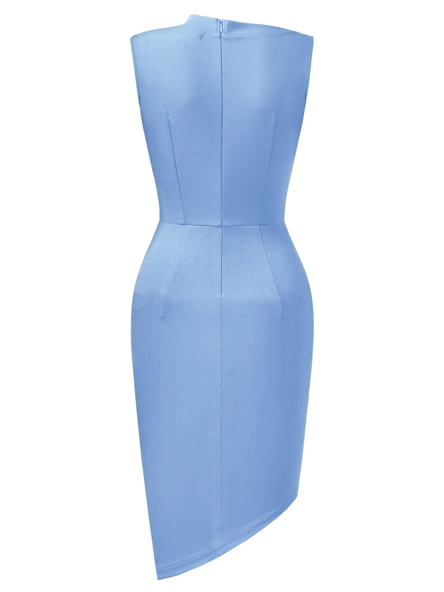 Sleeveless Pleated Pencil Dress