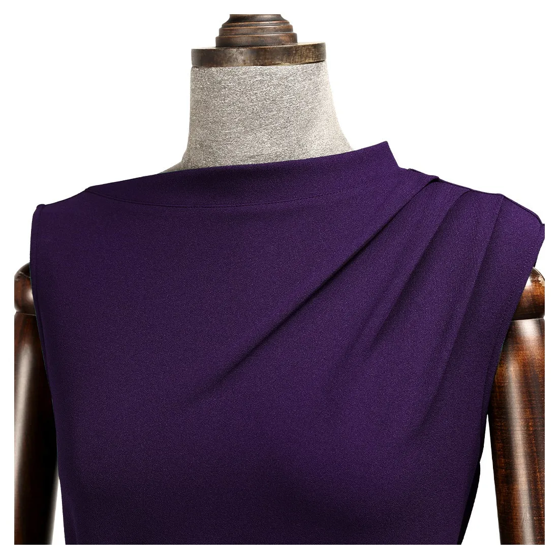 Sleeveless Pleated Pencil Dress
