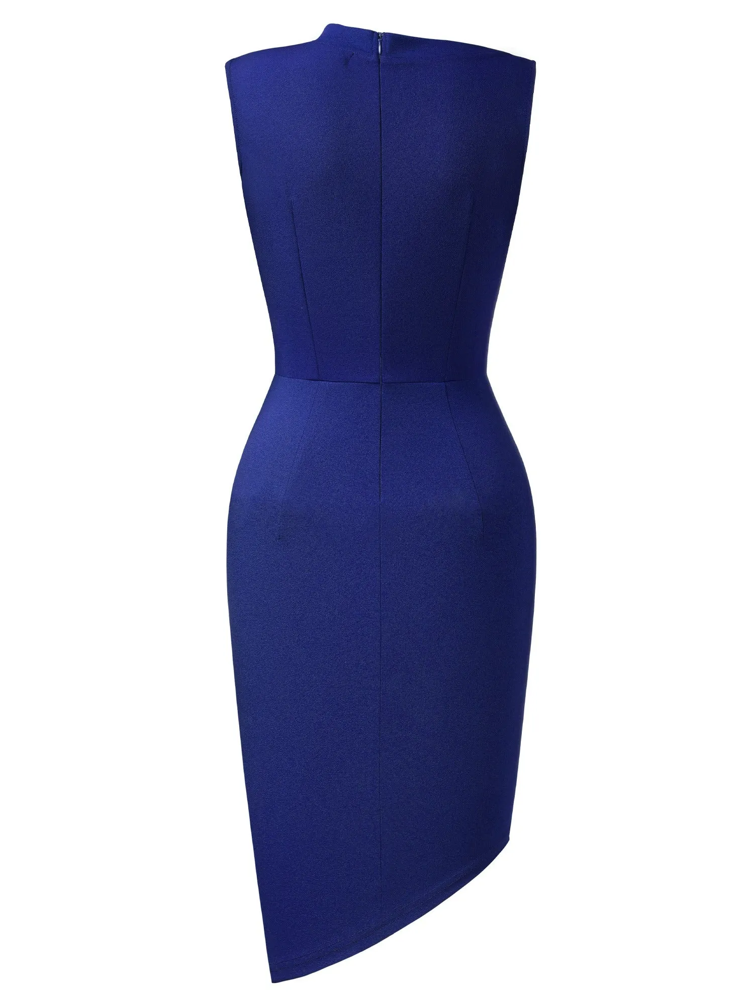 Sleeveless Pleated Pencil Dress