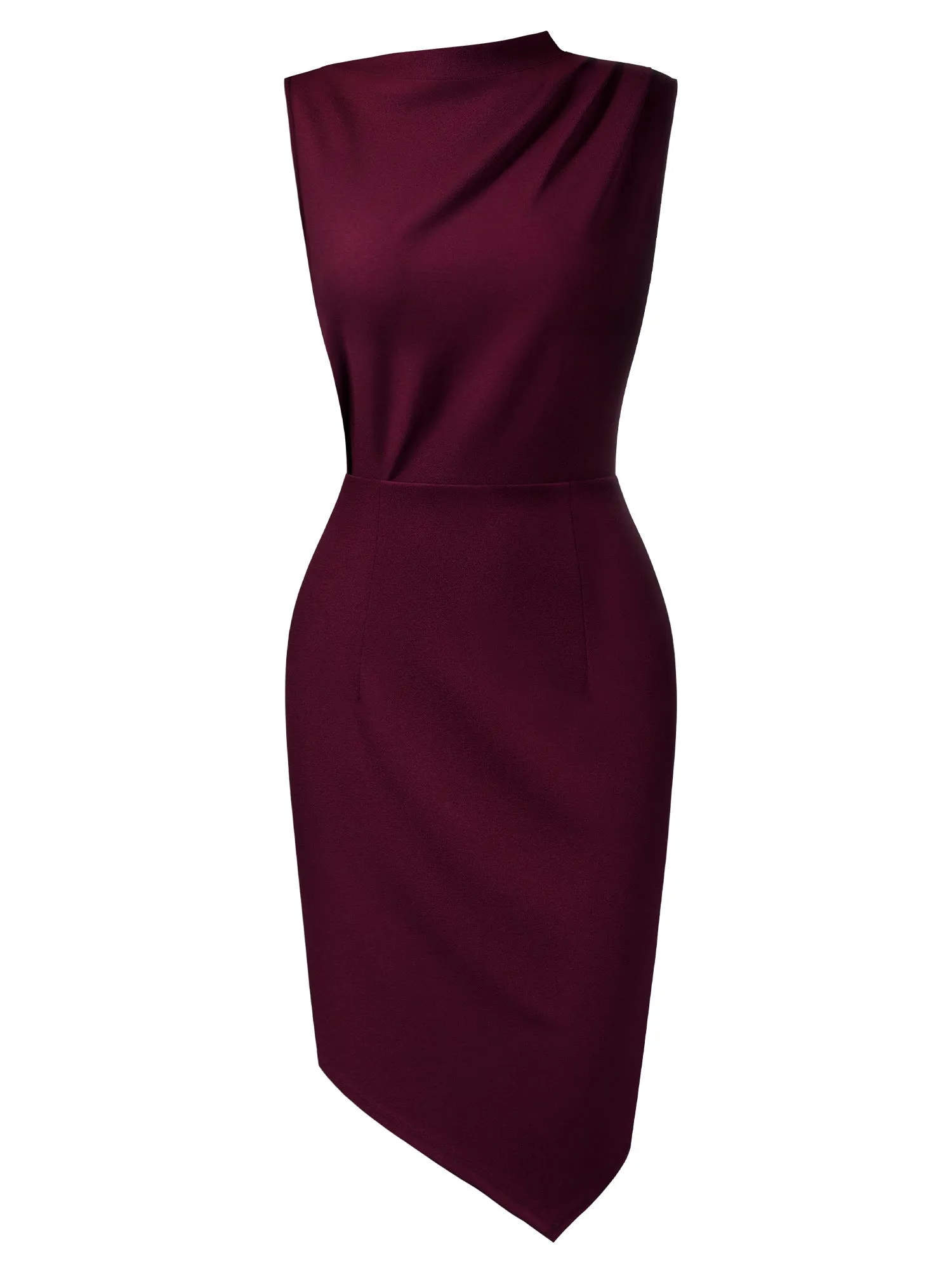 Sleeveless Pleated Pencil Dress