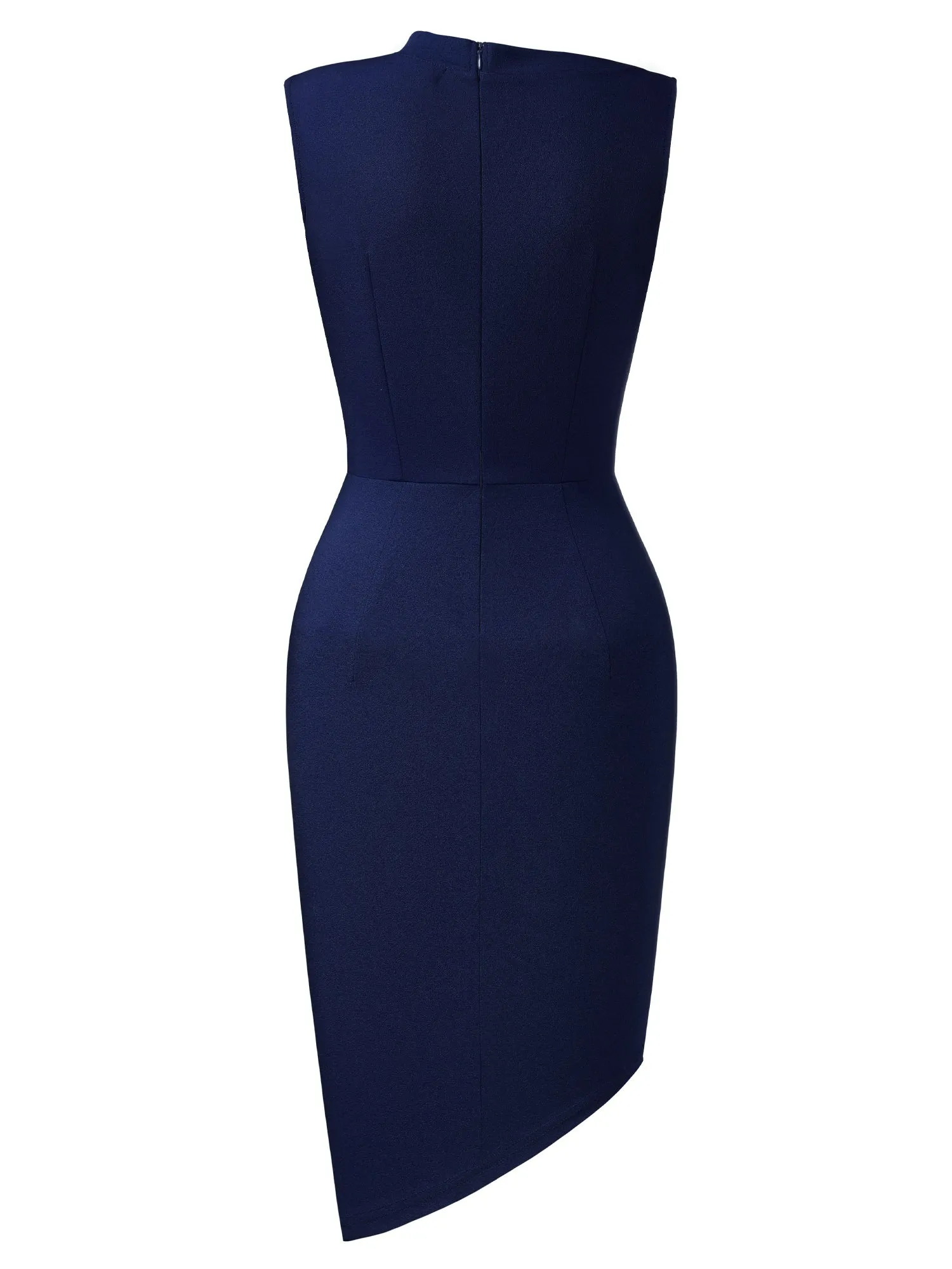 Sleeveless Pleated Pencil Dress