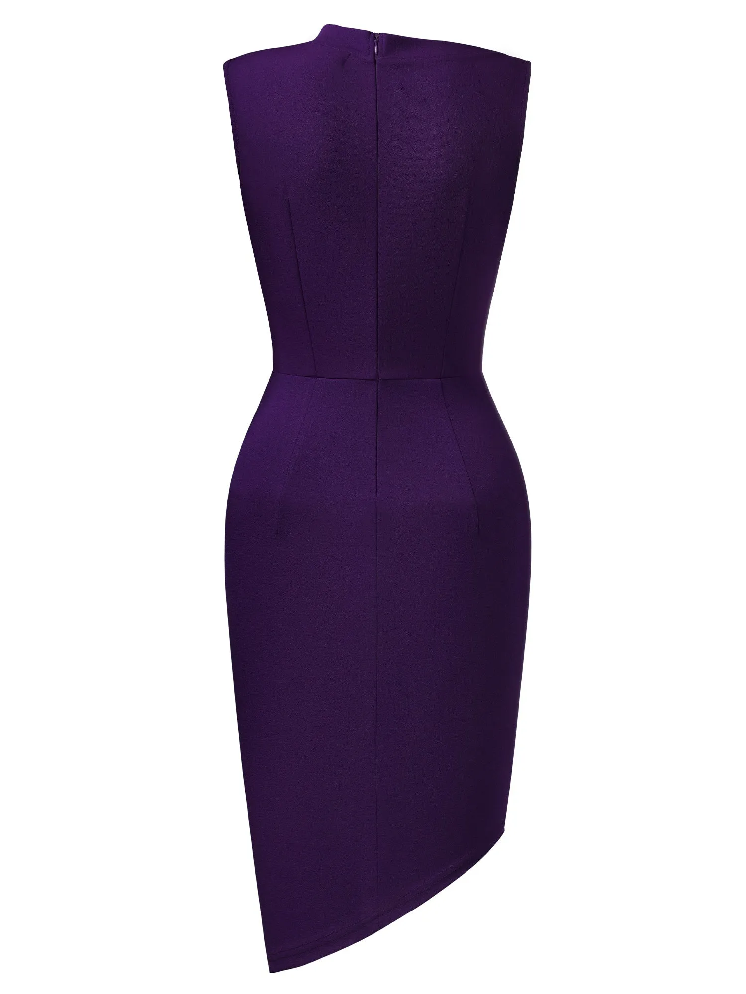 Sleeveless Pleated Pencil Dress
